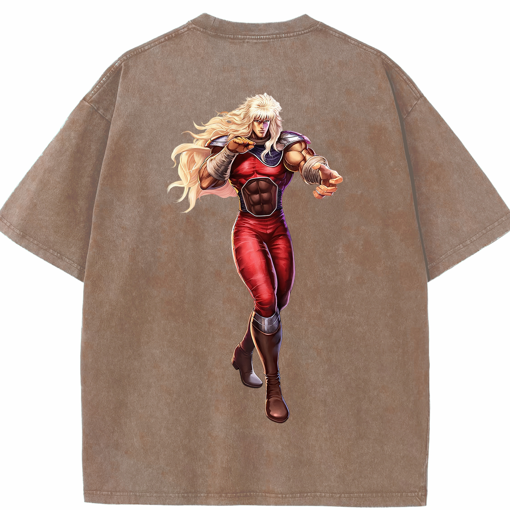 （画像用） 北斗の拳 Fist of the North Star 綿100% ヴィンテージ風 半袖Tシャツ（背面プリント）