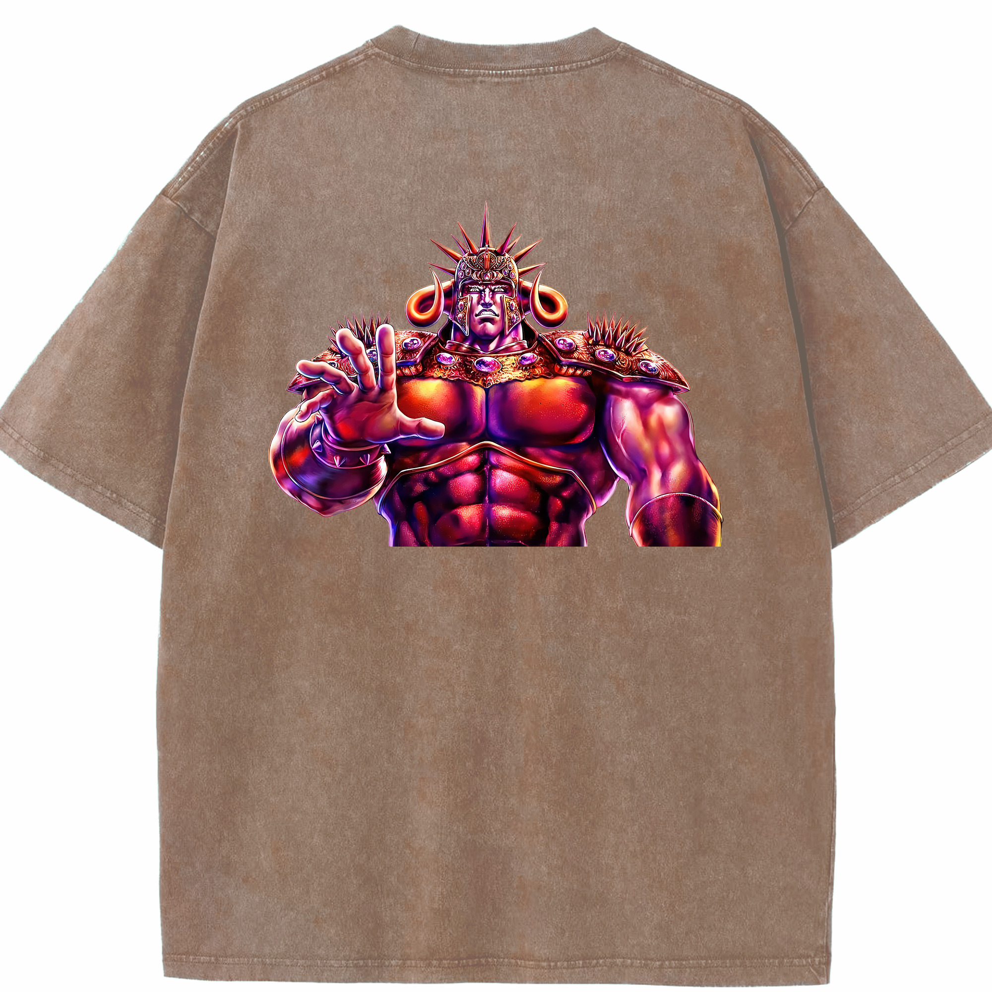 （画像用） 北斗の拳 Fist of the North Star 綿100% ヴィンテージ風 半袖Tシャツ（背面プリント）