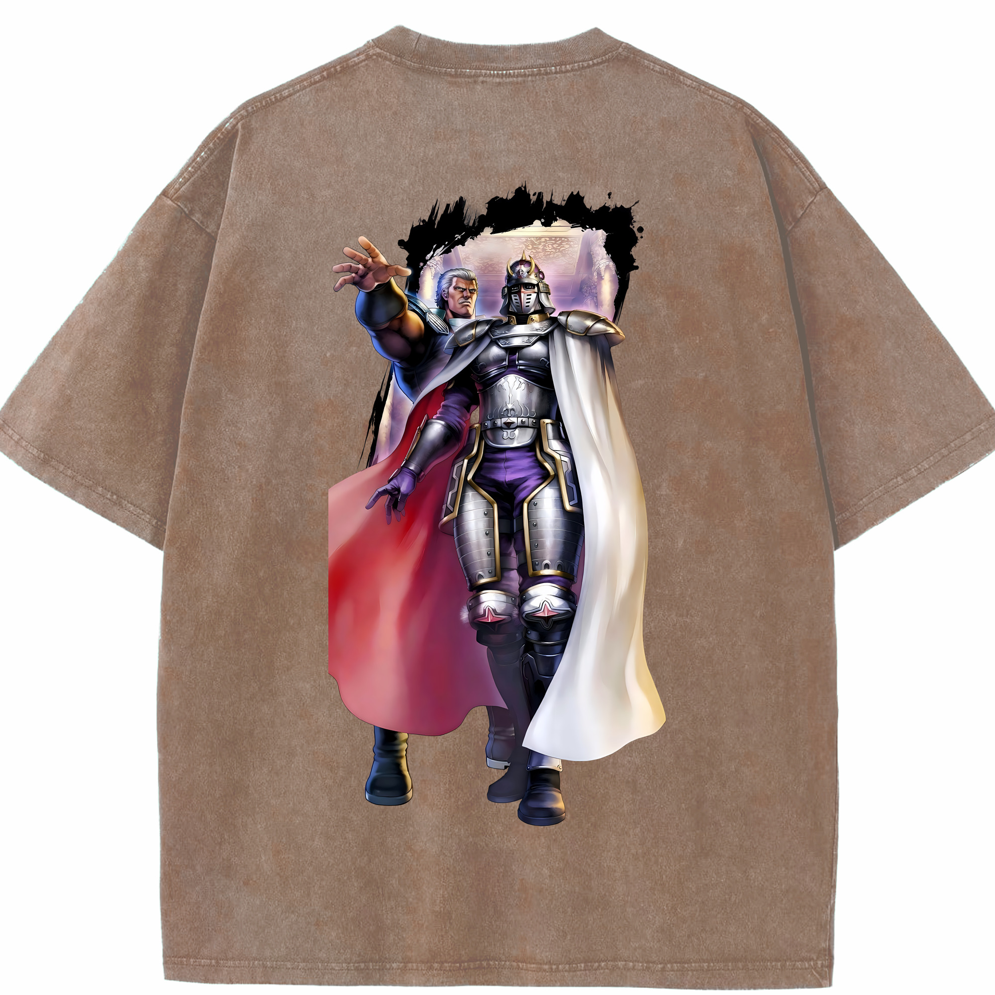 （画像用） 北斗の拳 Fist of the North Star 綿100% ヴィンテージ風 半袖Tシャツ（背面プリント）