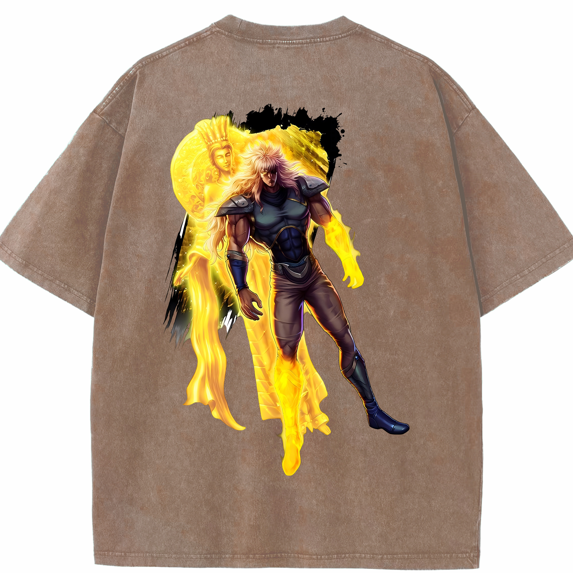 （画像用） 北斗の拳 Fist of the North Star 綿100% ヴィンテージ風 半袖Tシャツ（背面プリント）