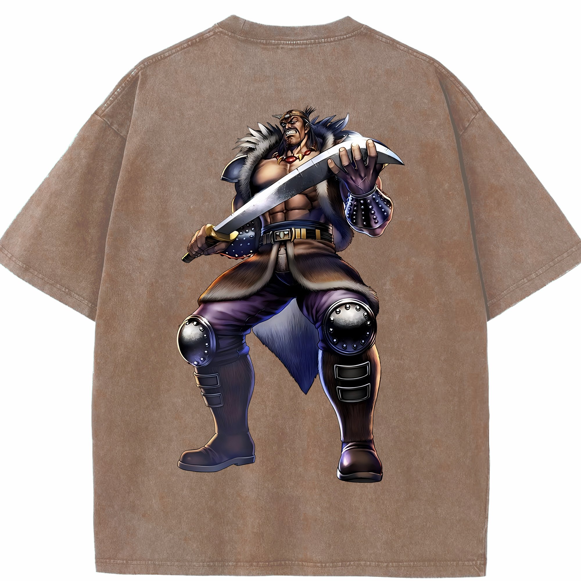 （画像用） 北斗の拳 Fist of the North Star 綿100% ヴィンテージ風 半袖Tシャツ（背面プリント）