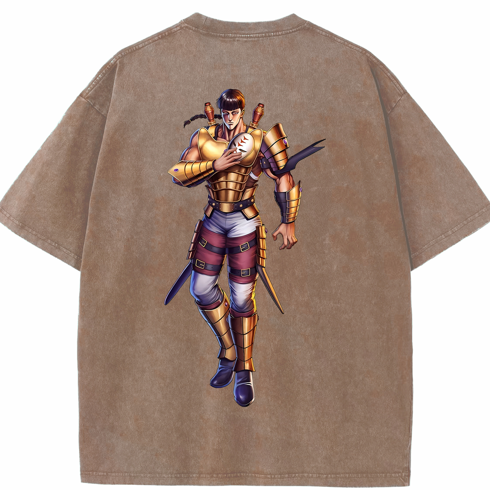 （画像用） 北斗の拳 Fist of the North Star 綿100% ヴィンテージ風 半袖Tシャツ（背面プリント）