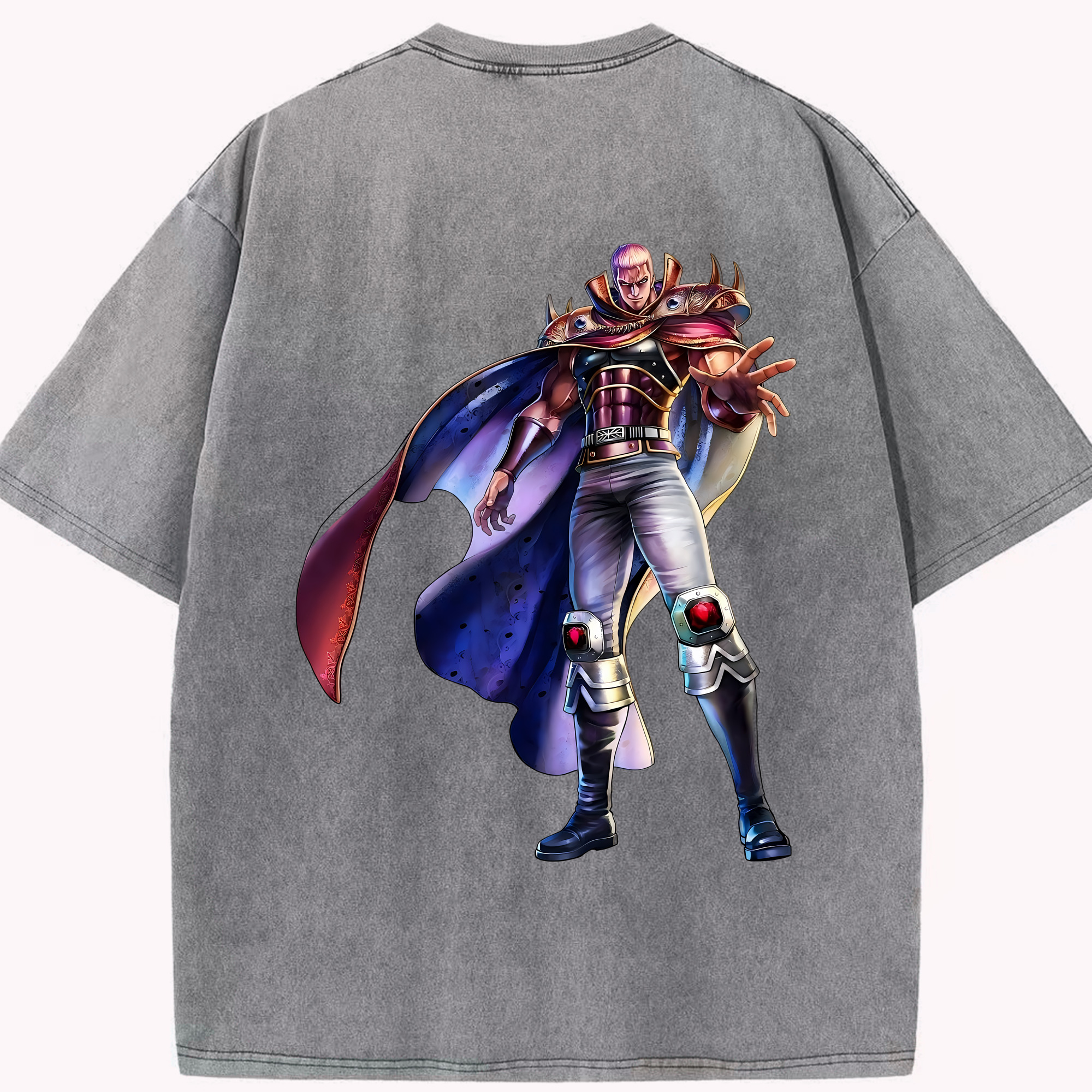 （画像用） 北斗の拳 Fist of the North Star 綿100% ヴィンテージ風 半袖Tシャツ（背面プリント）