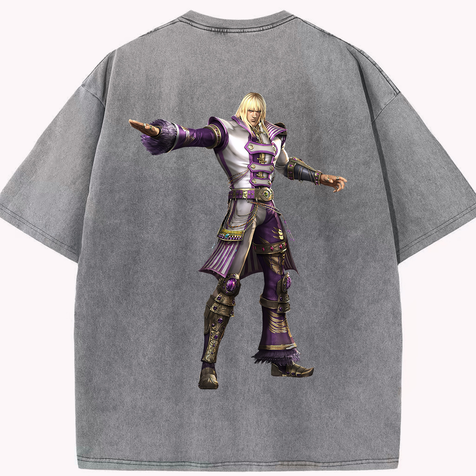 （画像用） 北斗の拳 Fist of the North Star 綿100% ヴィンテージ風 半袖Tシャツ（背面プリント）