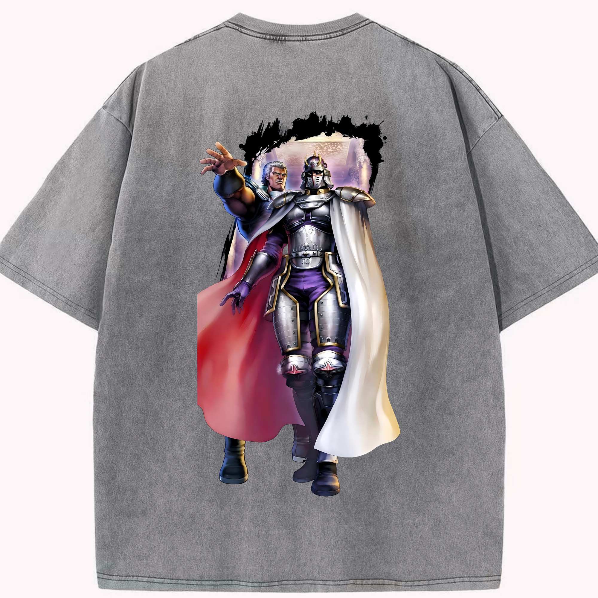 （画像用） 北斗の拳 Fist of the North Star 綿100% ヴィンテージ風 半袖Tシャツ（背面プリント）