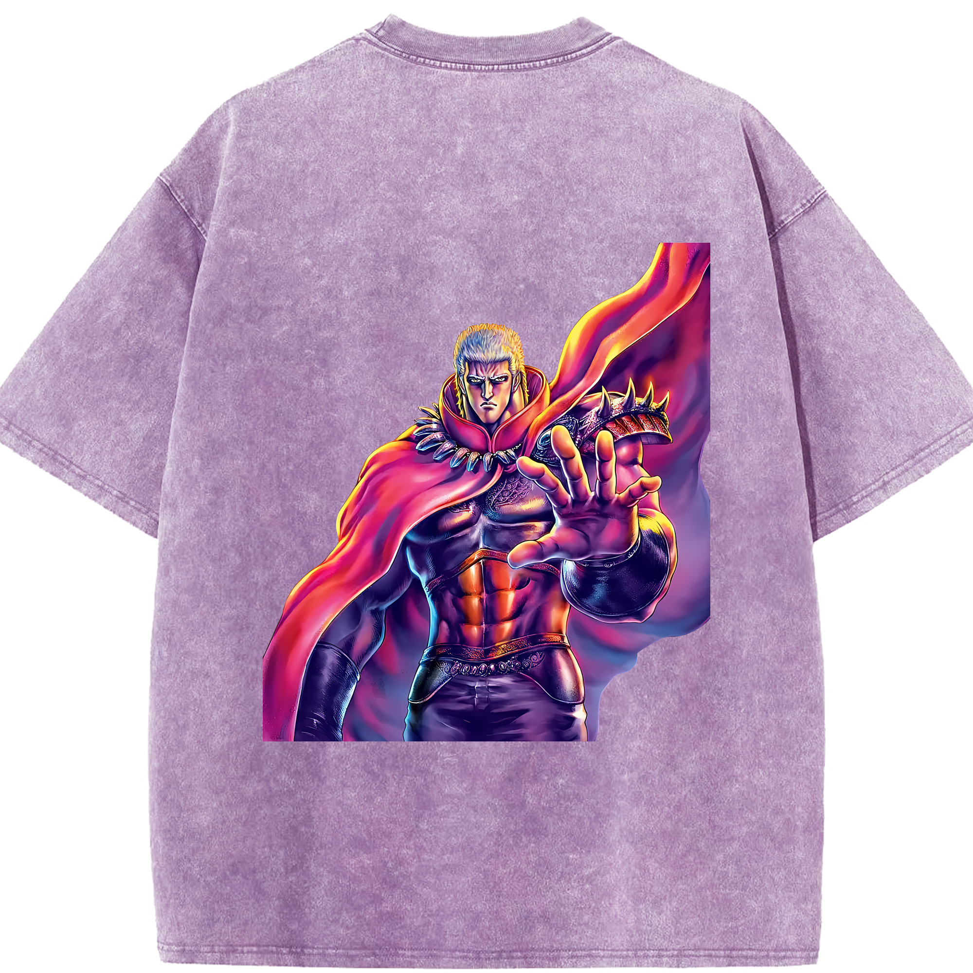 （画像用） 北斗の拳 Fist of the North Star 綿100% ヴィンテージ風 半袖Tシャツ（背面プリント）