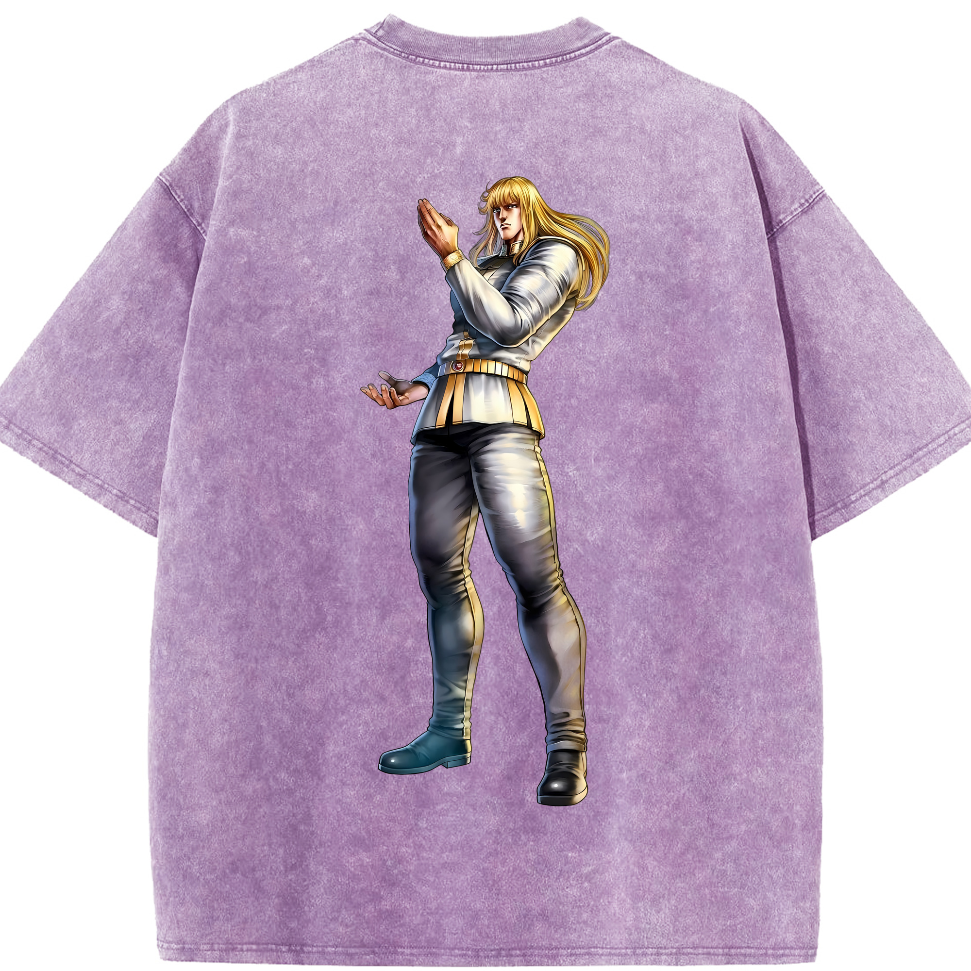 （画像用） 北斗の拳 Fist of the North Star 綿100% ヴィンテージ風 半袖Tシャツ（背面プリント）