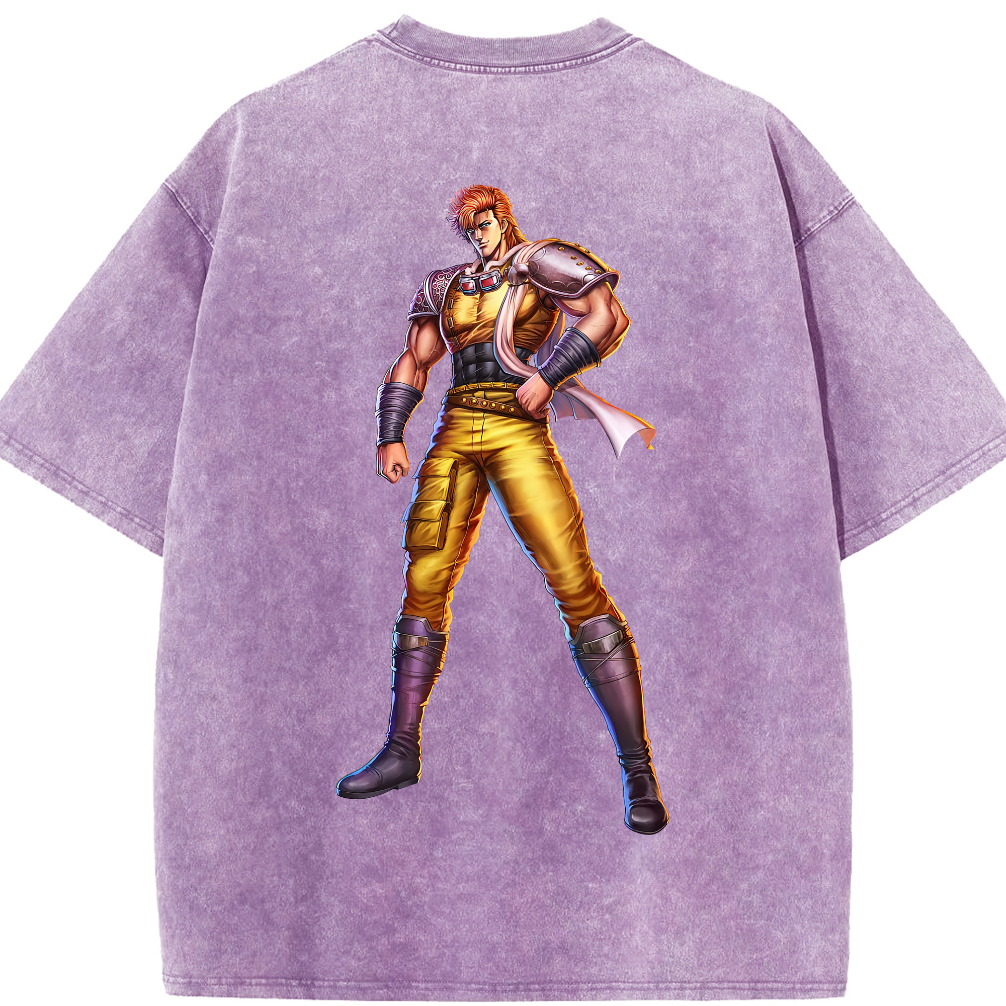 （画像用） 北斗の拳 Fist of the North Star 綿100% ヴィンテージ風 半袖Tシャツ（背面プリント）