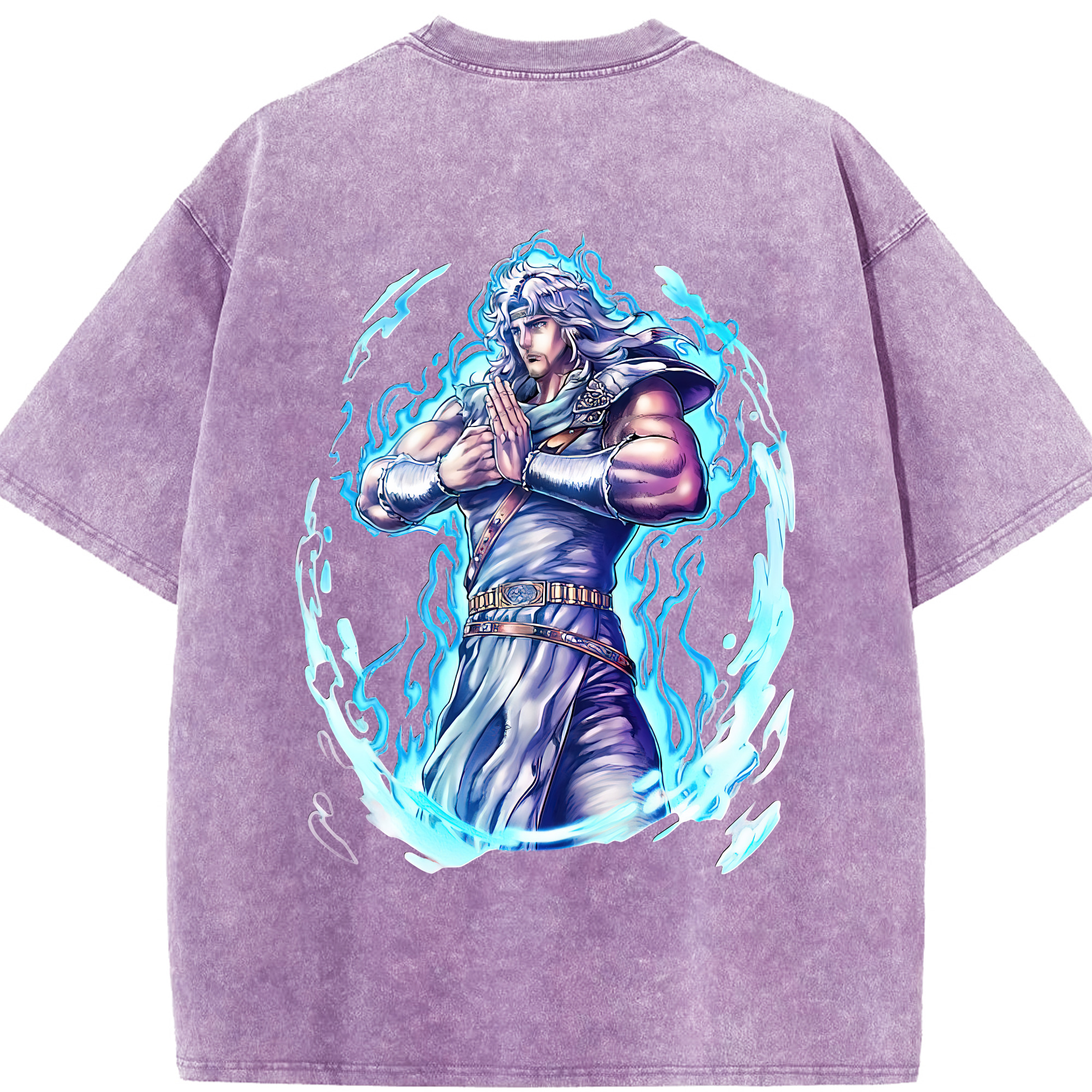 （画像用） 北斗の拳 Fist of the North Star 綿100% ヴィンテージ風 半袖Tシャツ（背面プリント）
