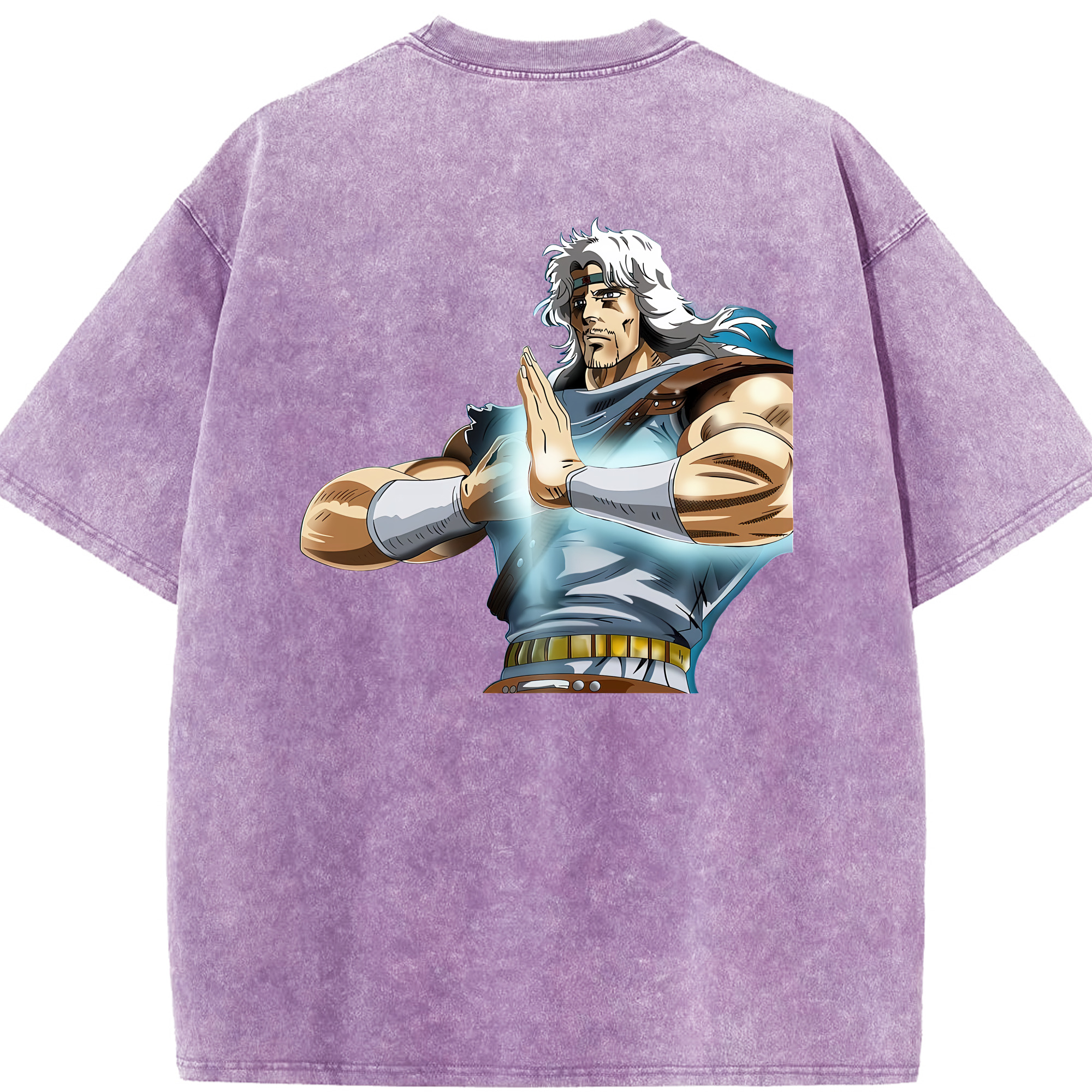 （画像用） 北斗の拳 Fist of the North Star 綿100% ヴィンテージ風 半袖Tシャツ（背面プリント）