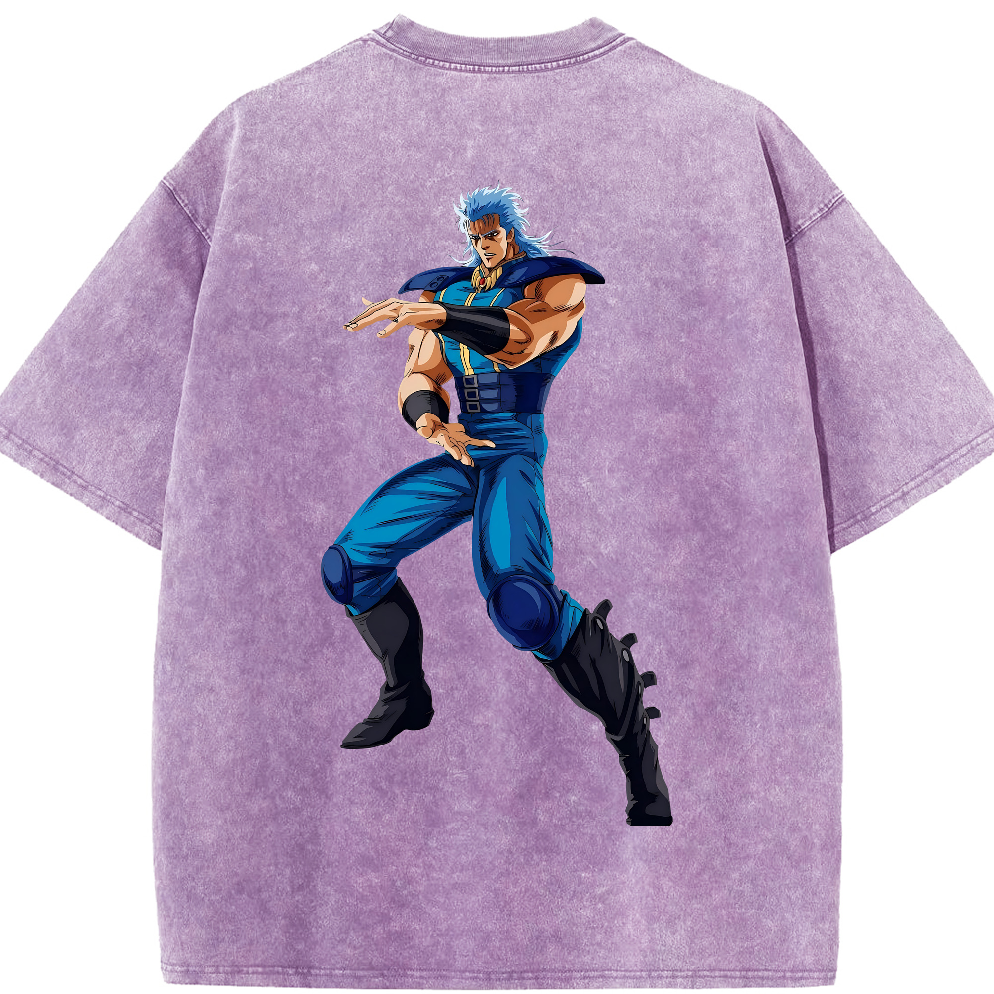 （画像用） 北斗の拳 Fist of the North Star 綿100% ヴィンテージ風 半袖Tシャツ（背面プリント）