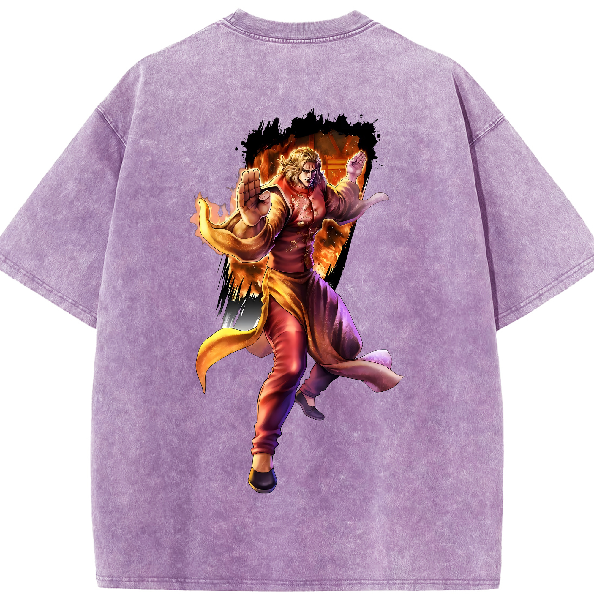 （画像用） 北斗の拳 Fist of the North Star 綿100% ヴィンテージ風 半袖Tシャツ（背面プリント）
