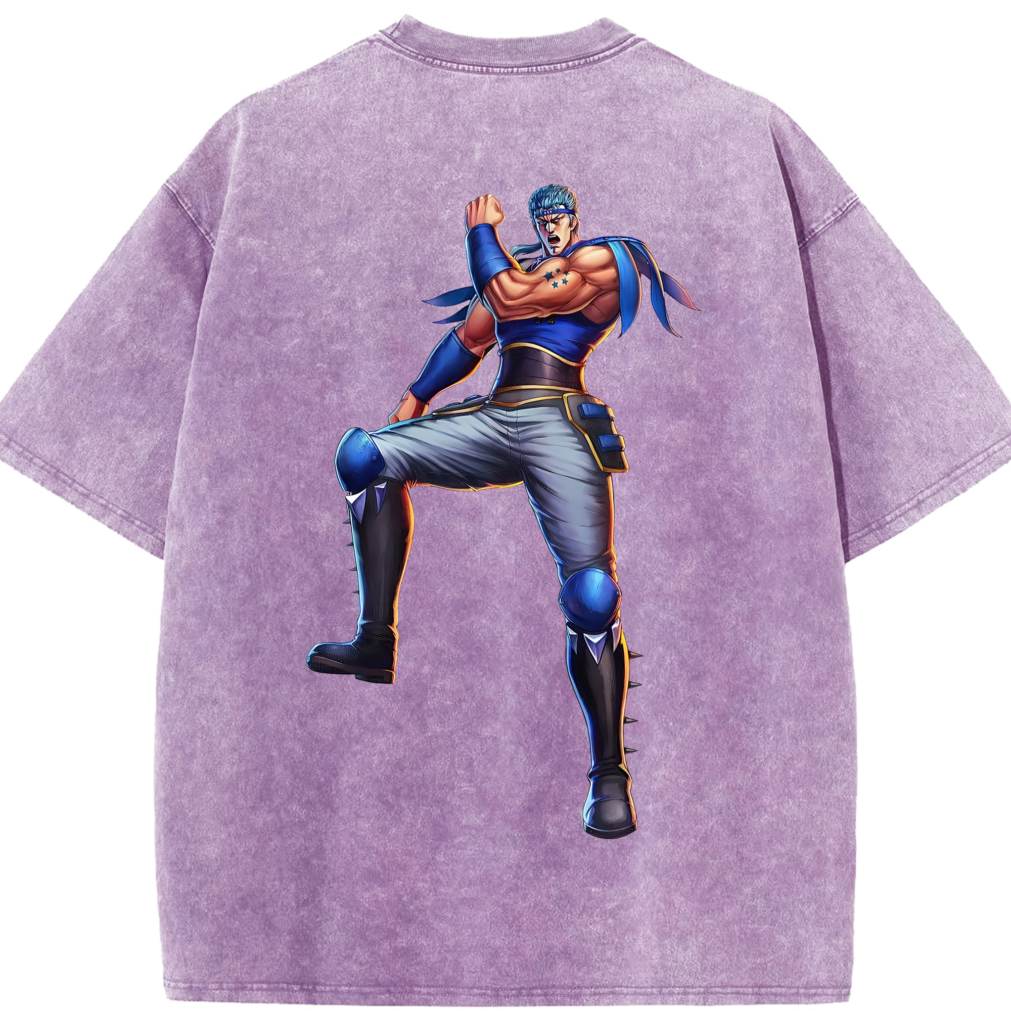 （画像用） 北斗の拳 Fist of the North Star 綿100% ヴィンテージ風 半袖Tシャツ（背面プリント）