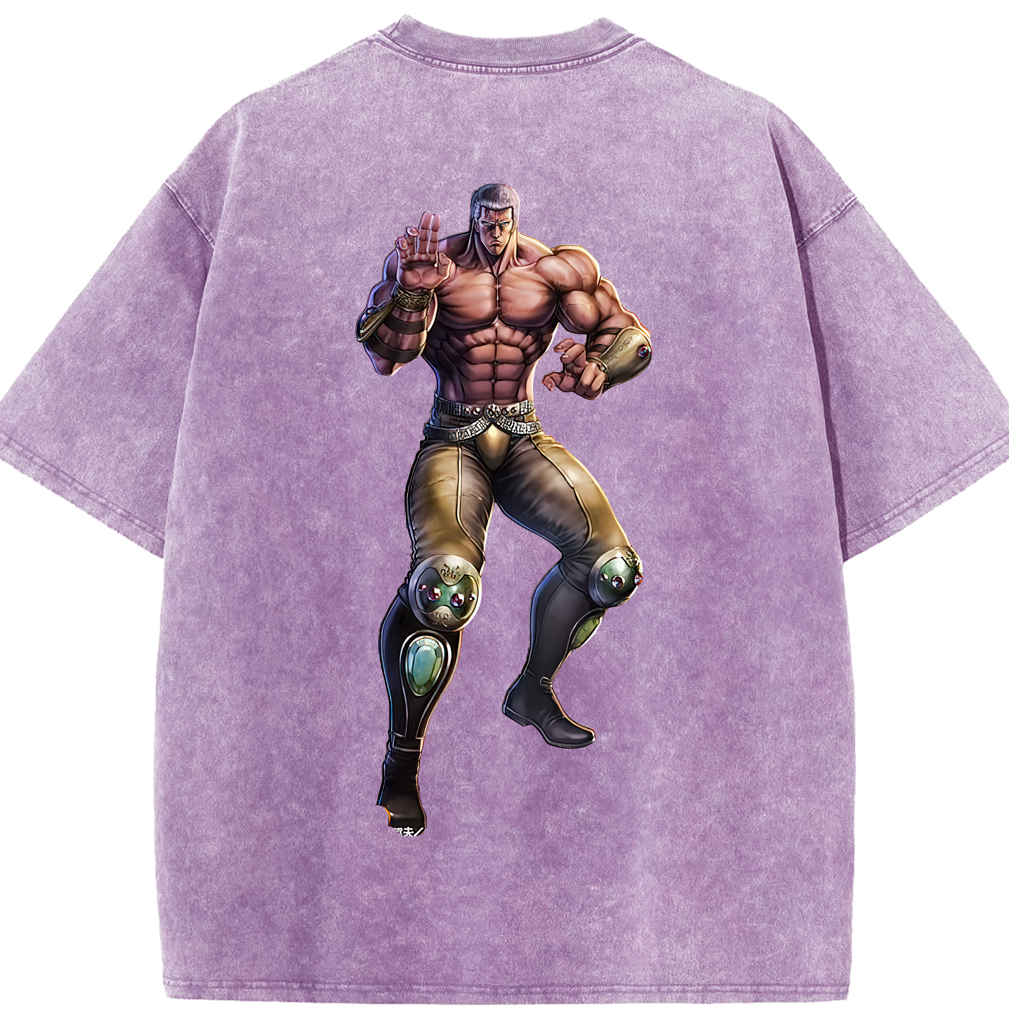 （画像用） 北斗の拳 Fist of the North Star 綿100% ヴィンテージ風 半袖Tシャツ（背面プリント）