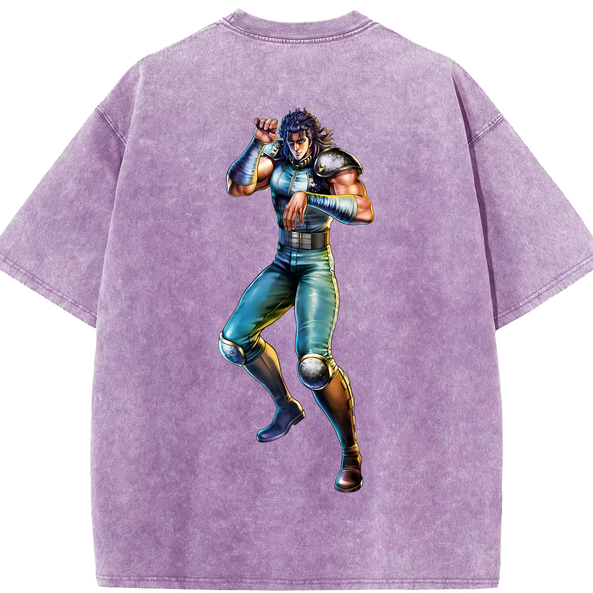 （画像用） 北斗の拳 Fist of the North Star 綿100% ヴィンテージ風 半袖Tシャツ（背面プリント）