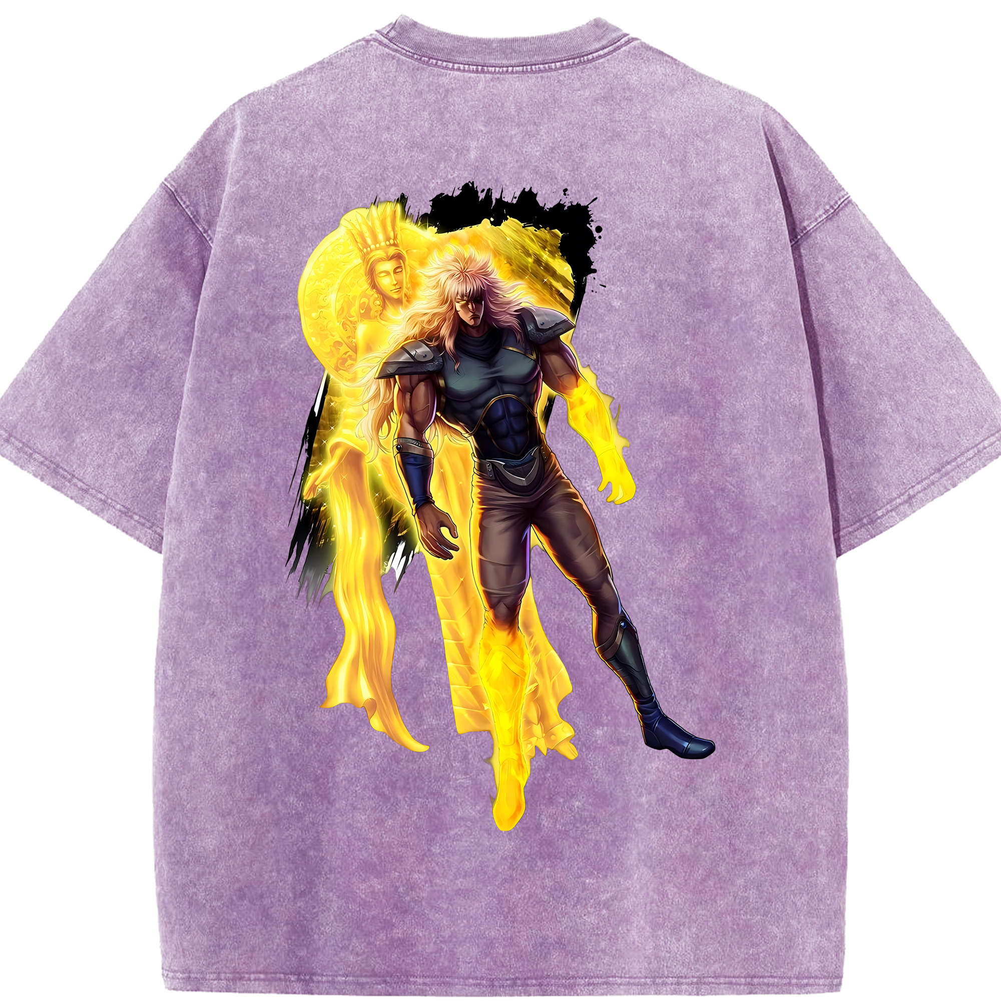 （画像用） 北斗の拳 Fist of the North Star 綿100% ヴィンテージ風 半袖Tシャツ（背面プリント）