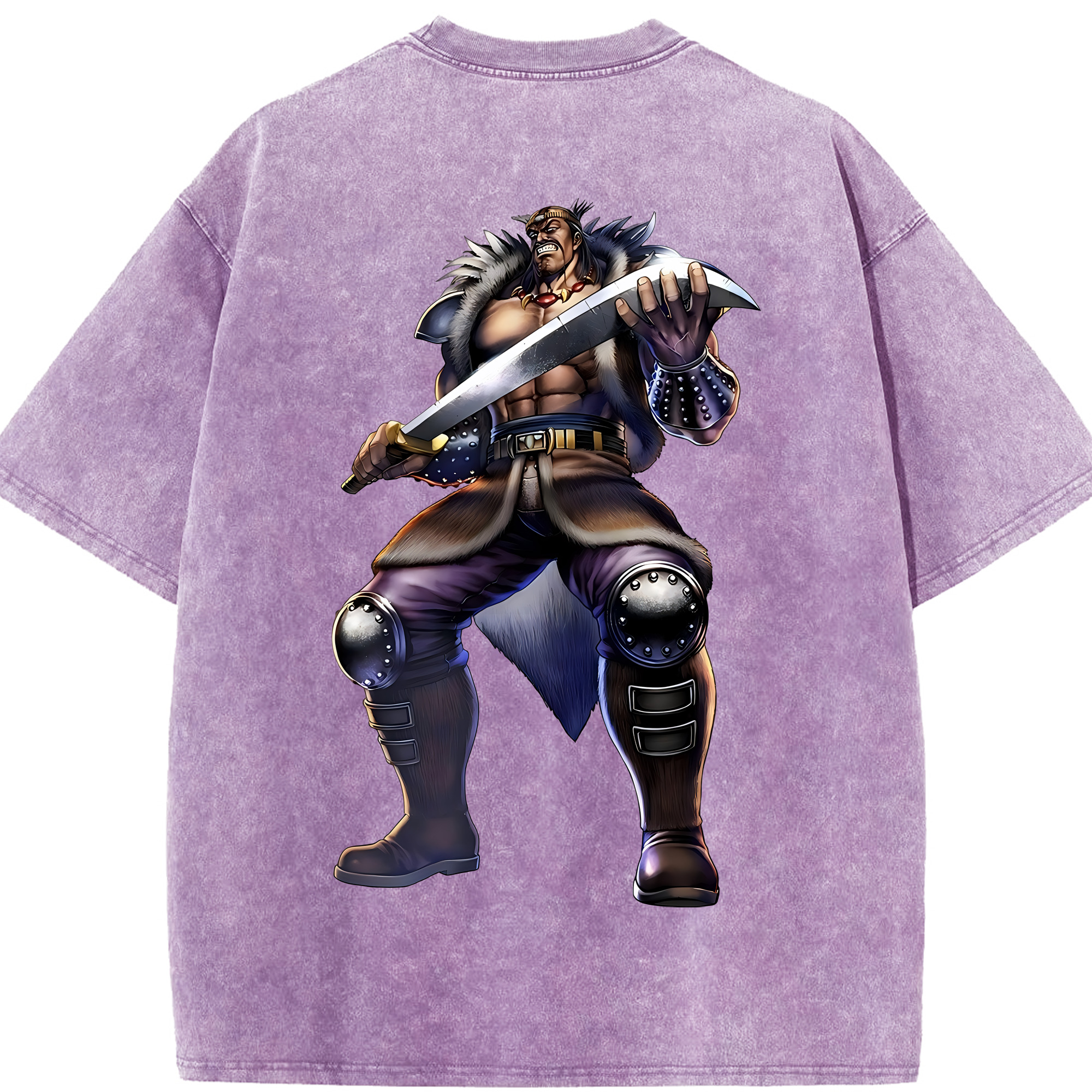 （画像用） 北斗の拳 Fist of the North Star 綿100% ヴィンテージ風 半袖Tシャツ（背面プリント）