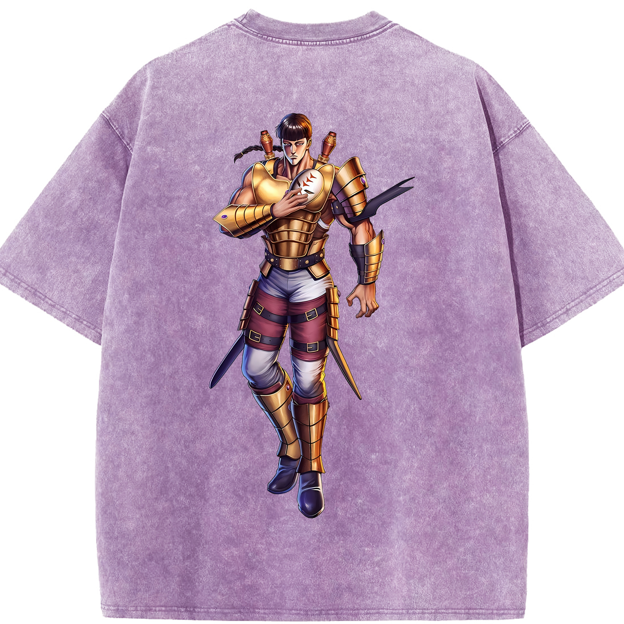 （画像用） 北斗の拳 Fist of the North Star 綿100% ヴィンテージ風 半袖Tシャツ（背面プリント）