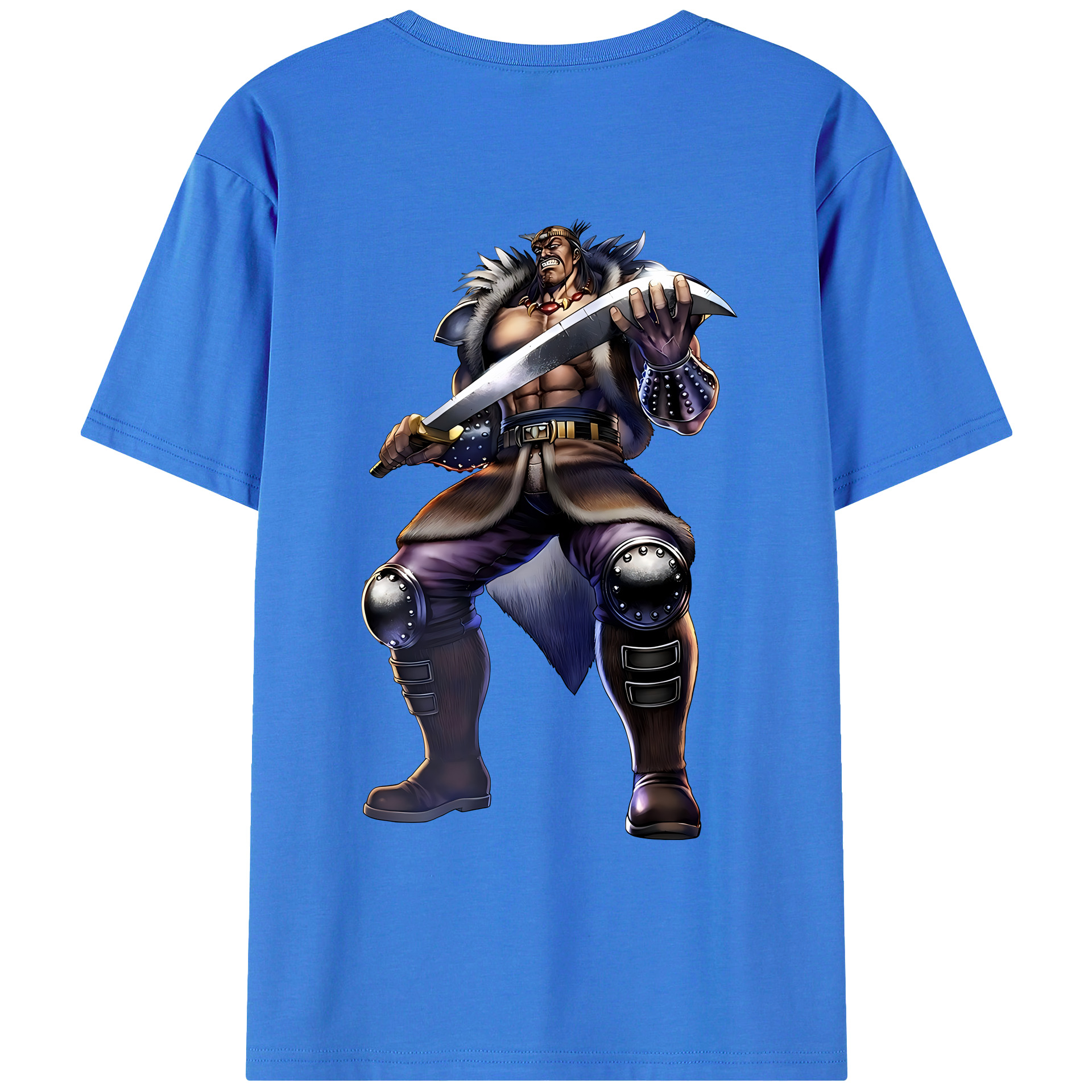 （画像用） 北斗の拳 Fist of the North Star 綿100％ メンズ半袖Tシャツ（バックプリント） 通気性