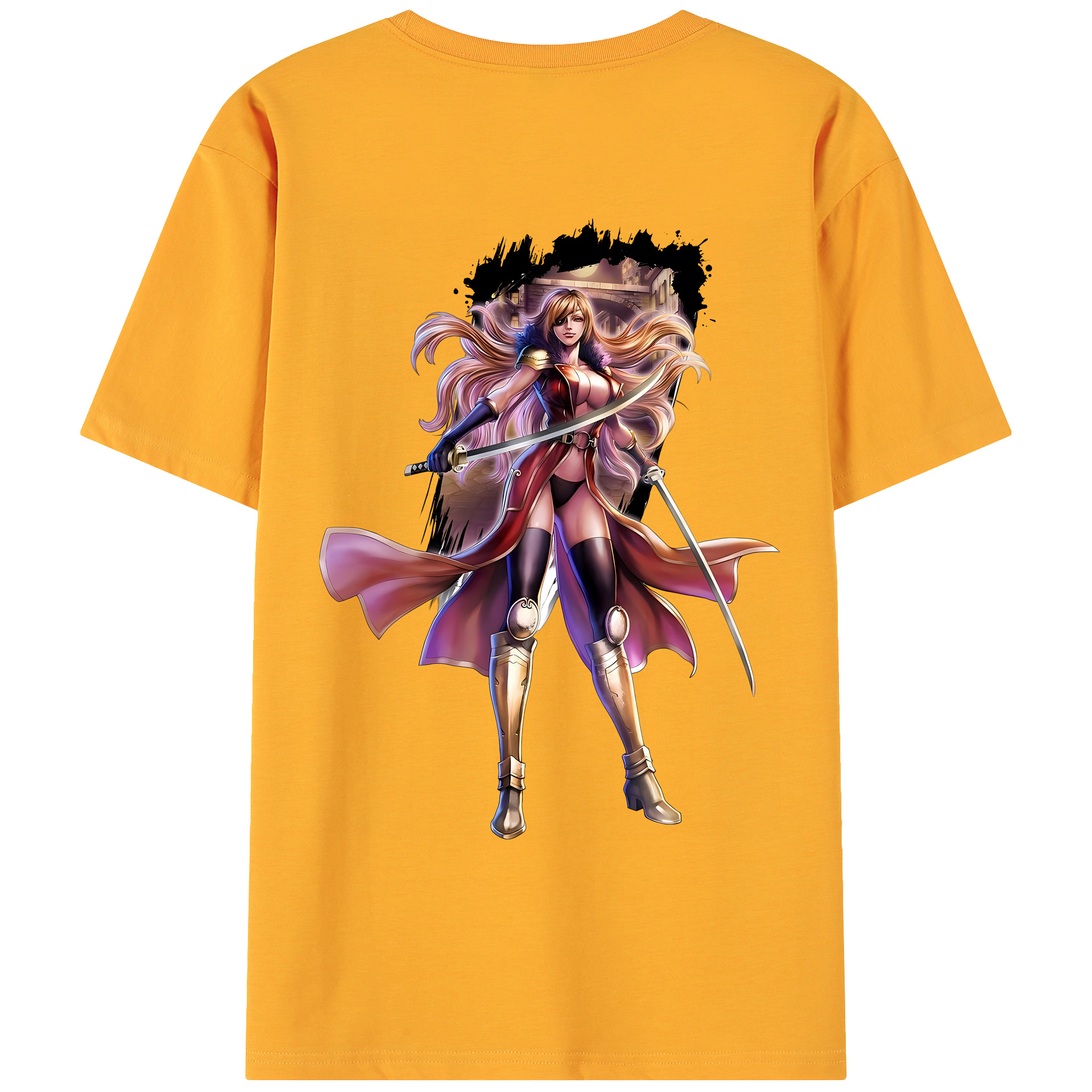 （画像用） 北斗の拳 Fist of the North Star 綿100％ メンズ半袖Tシャツ（バックプリント） 通気性
