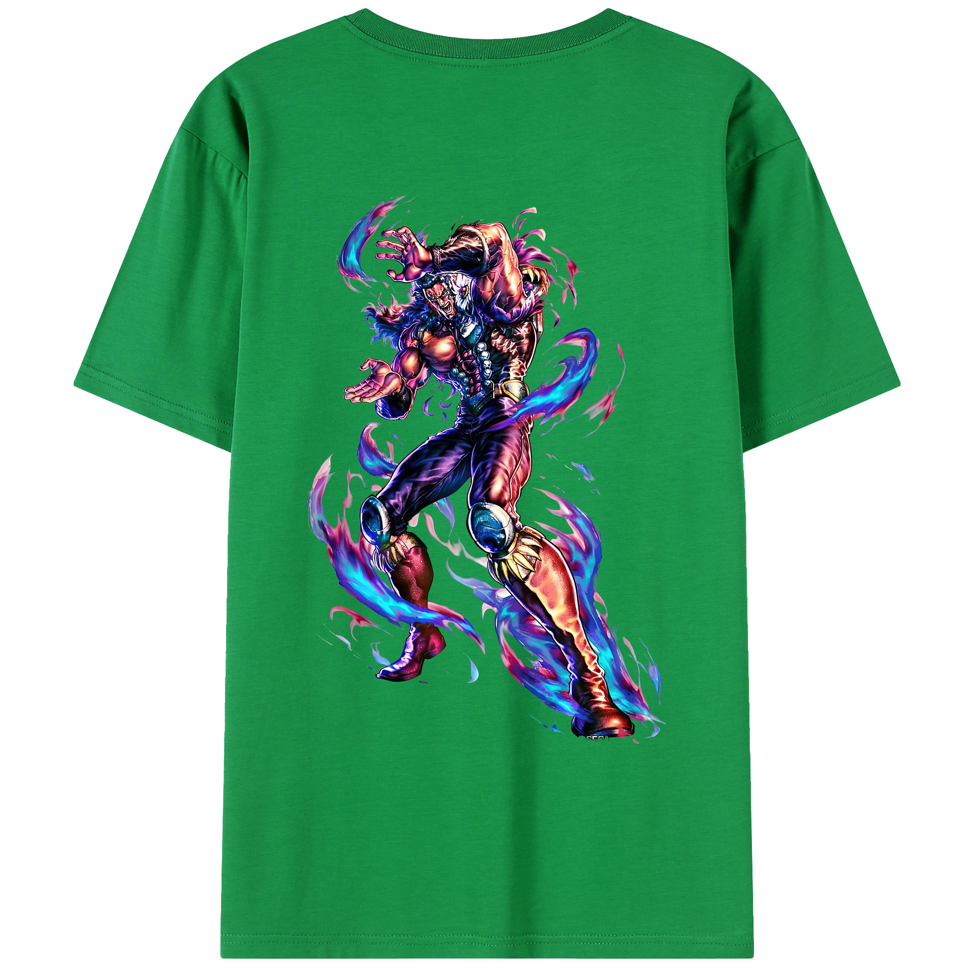 （画像用） 北斗の拳 Fist of the North Star 綿100％ メンズ半袖Tシャツ（バックプリント） 通気性
