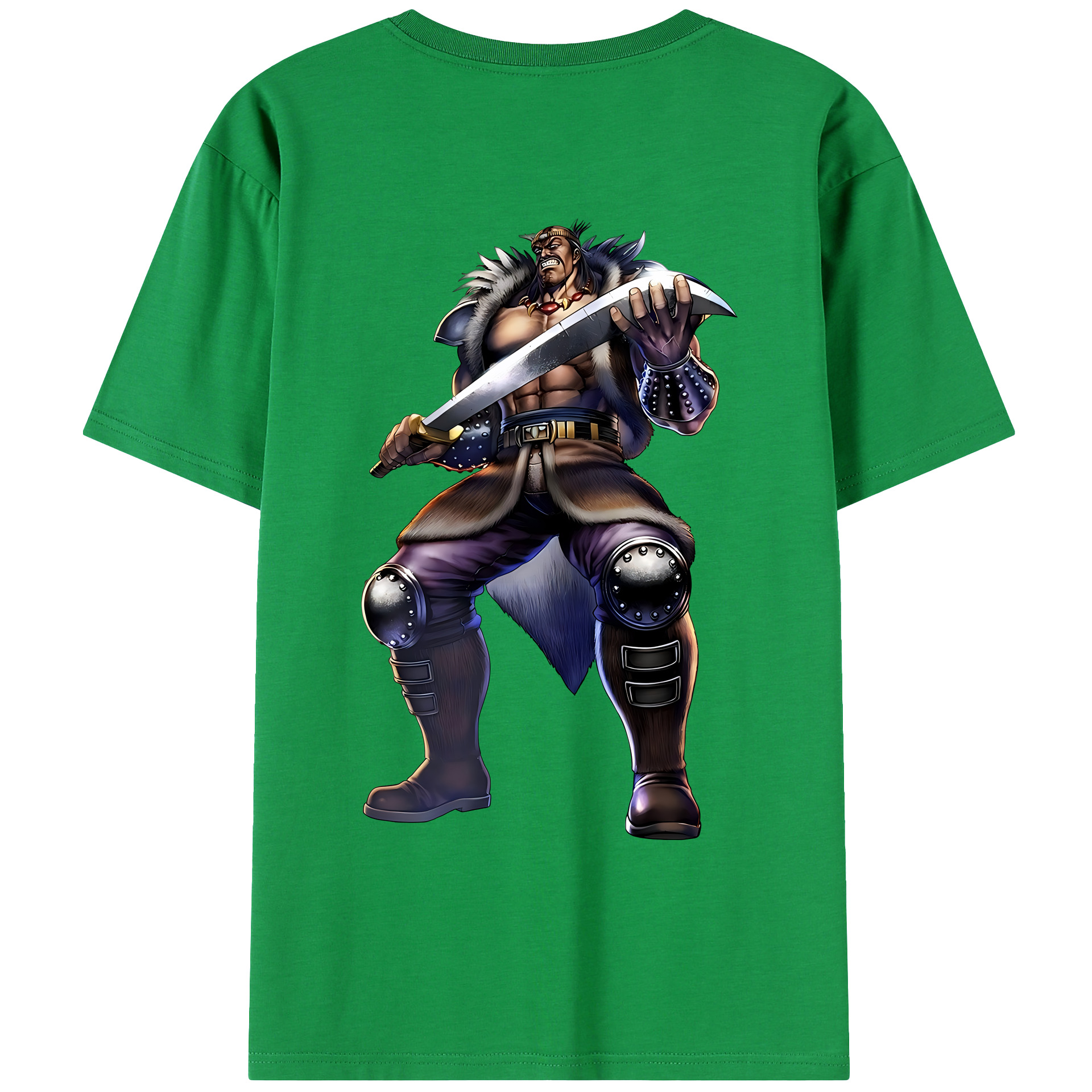 （画像用） 北斗の拳 Fist of the North Star 綿100％ メンズ半袖Tシャツ（バックプリント） 通気性