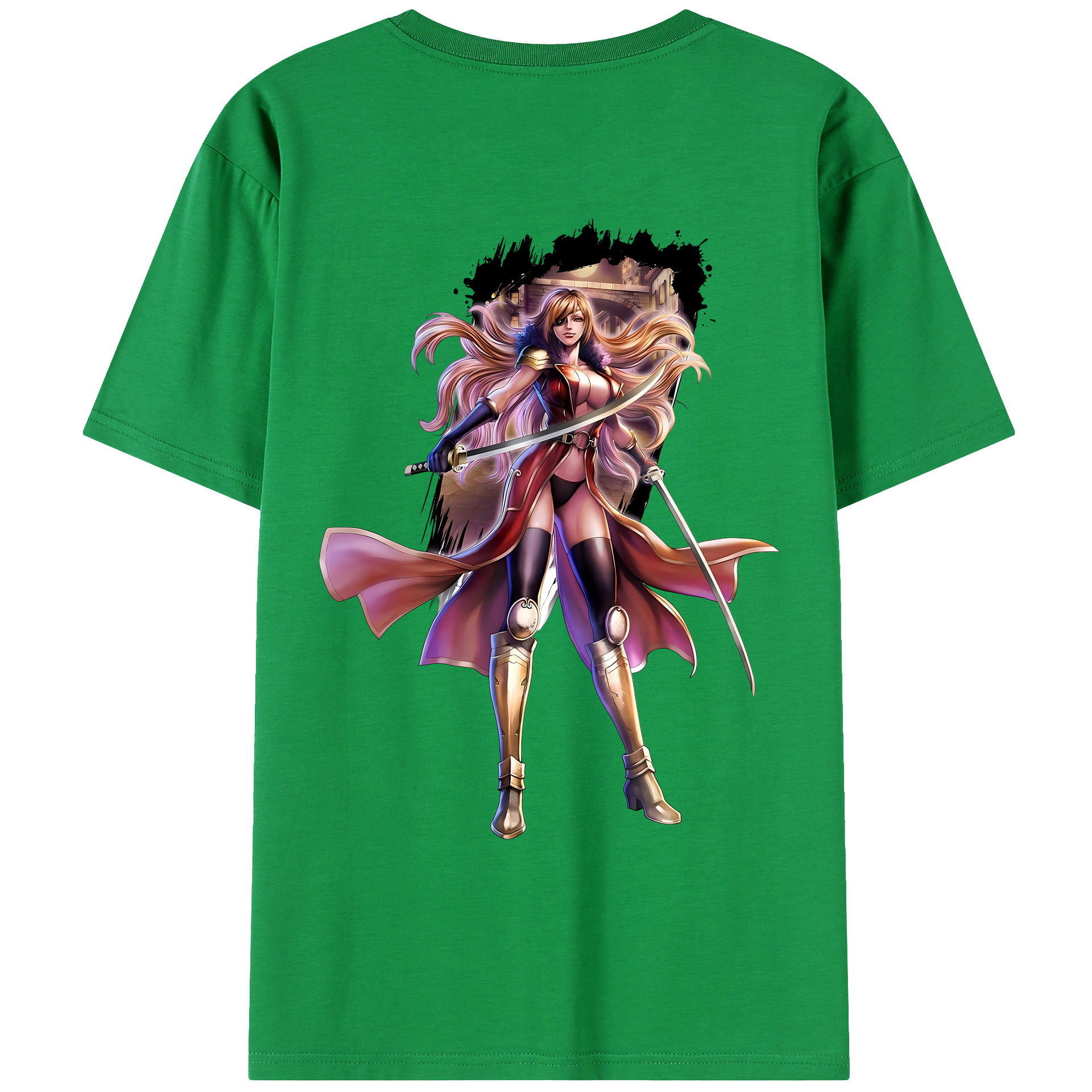 （画像用） 北斗の拳 Fist of the North Star 綿100％ メンズ半袖Tシャツ（バックプリント） 通気性