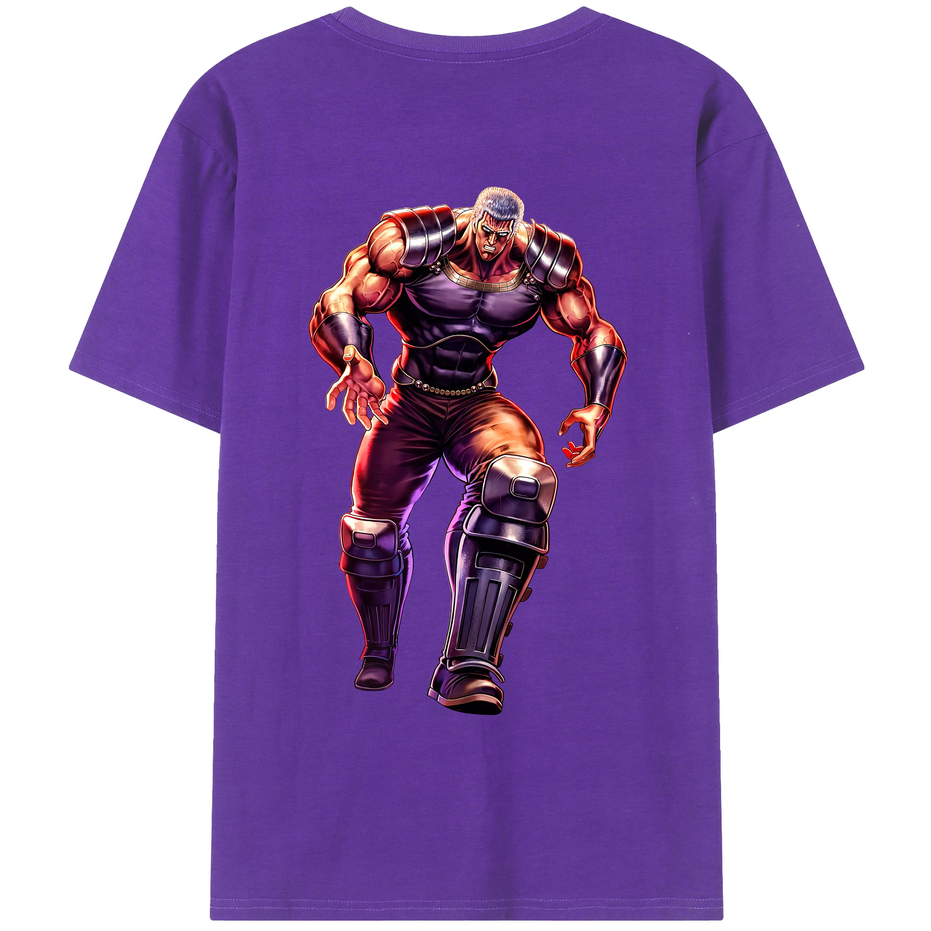 （画像用） 北斗の拳 Fist of the North Star 綿100％ メンズ半袖Tシャツ（バックプリント） 通気性