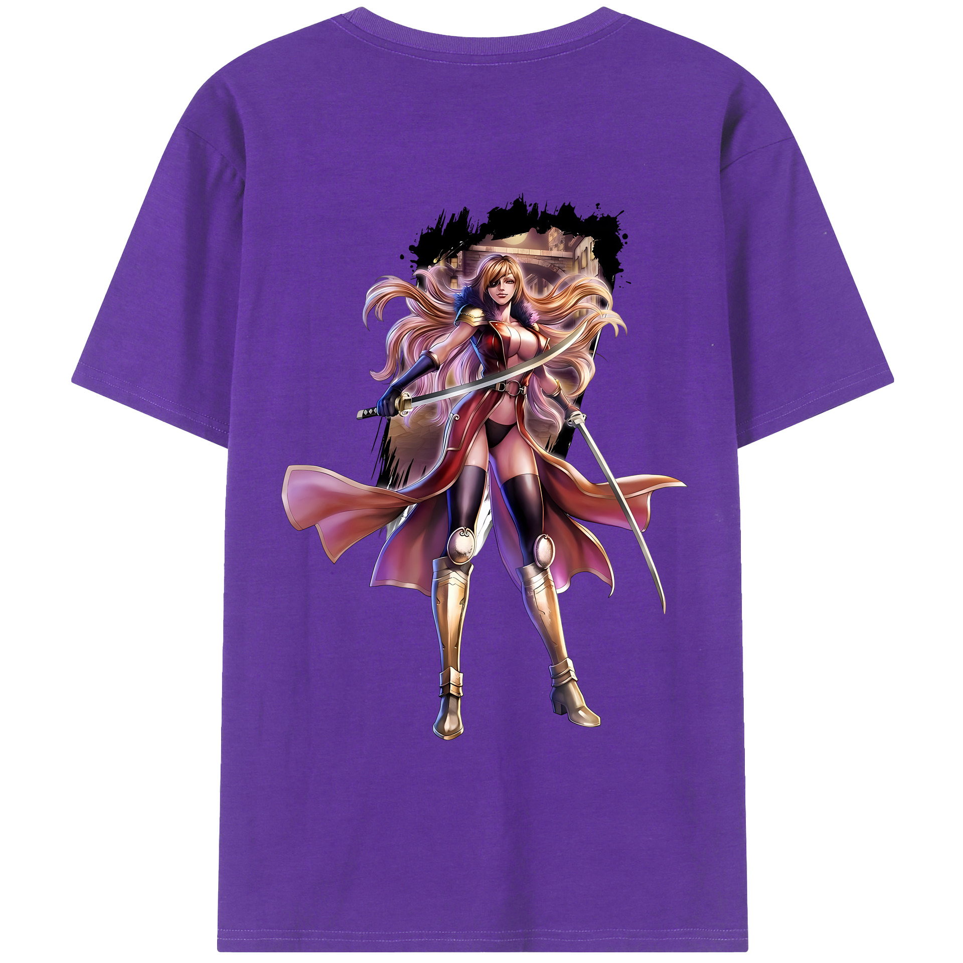 （画像用） 北斗の拳 Fist of the North Star 綿100％ メンズ半袖Tシャツ（バックプリント） 通気性