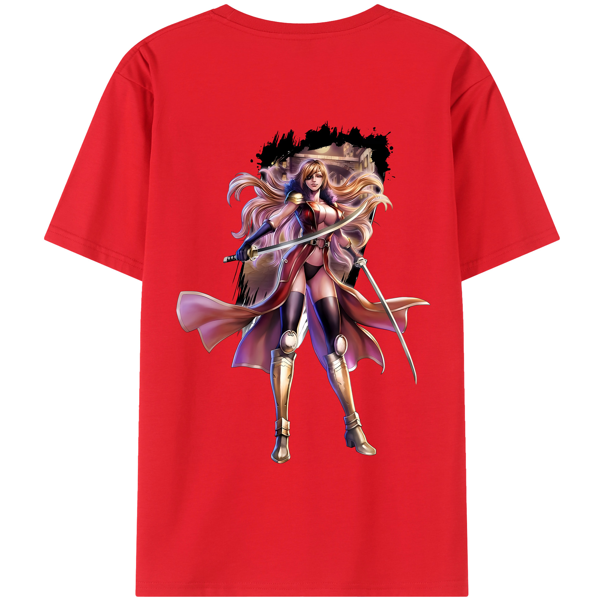 （画像用） 北斗の拳 Fist of the North Star 綿100％ メンズ半袖Tシャツ（バックプリント） 通気性
