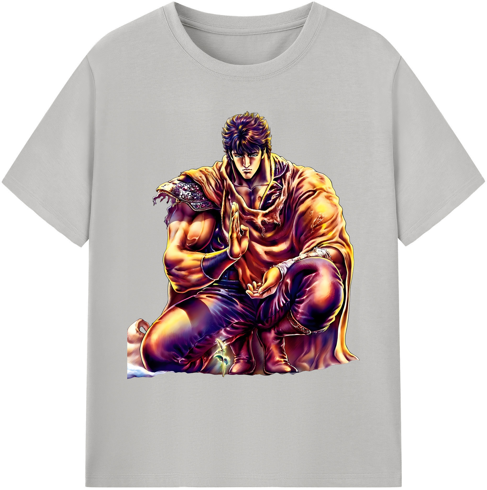 （画像用） 北斗の拳 Fist of the North Star 綿100％ メンズ半袖Tシャツ｜肌触りやわらか＆通気性