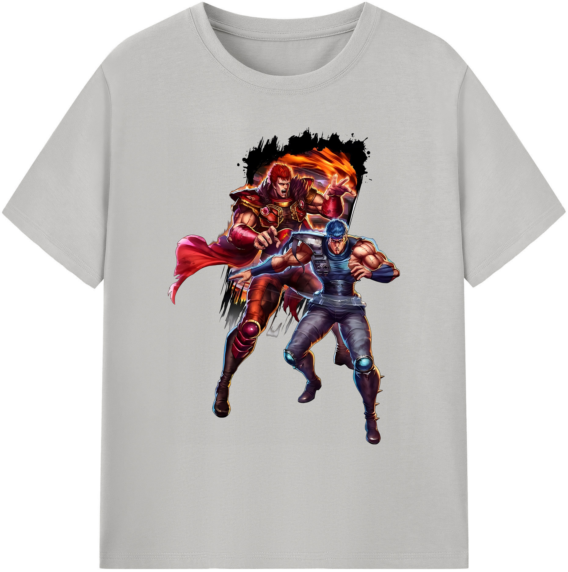 （画像用） 北斗の拳 Fist of the North Star 綿100％ メンズ半袖Tシャツ｜肌触りやわらか＆通気性