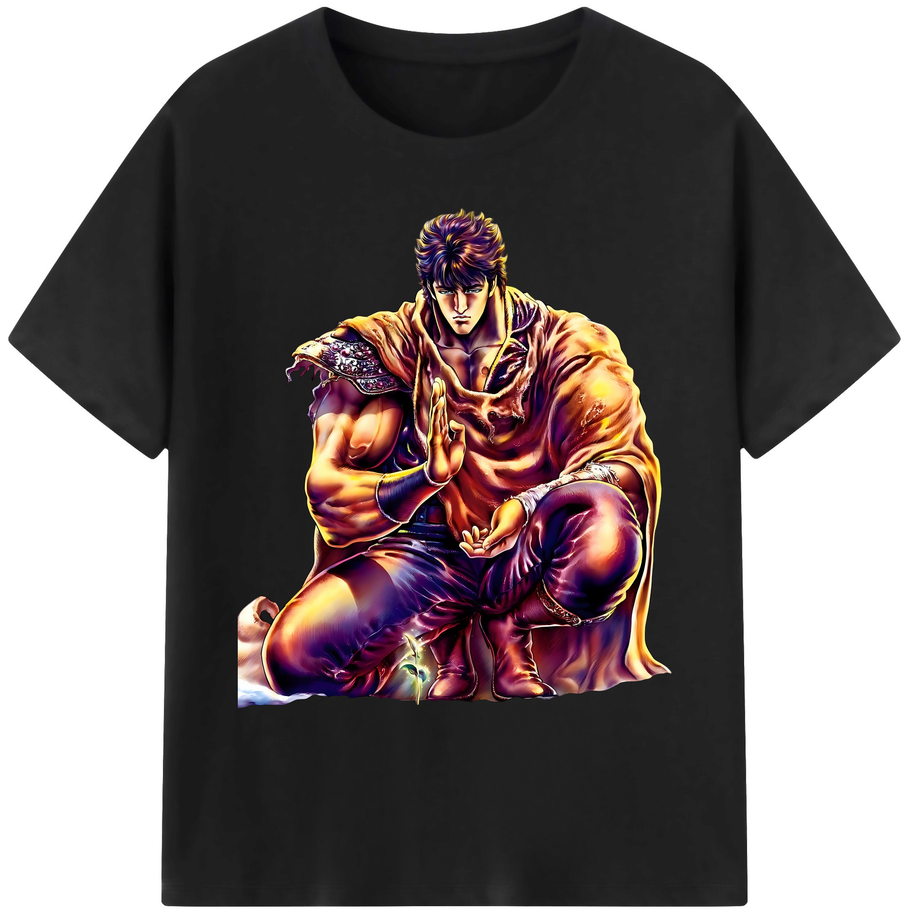 （画像用） 北斗の拳 Fist of the North Star 綿100％ メンズ半袖Tシャツ｜肌触りやわらか＆通気性