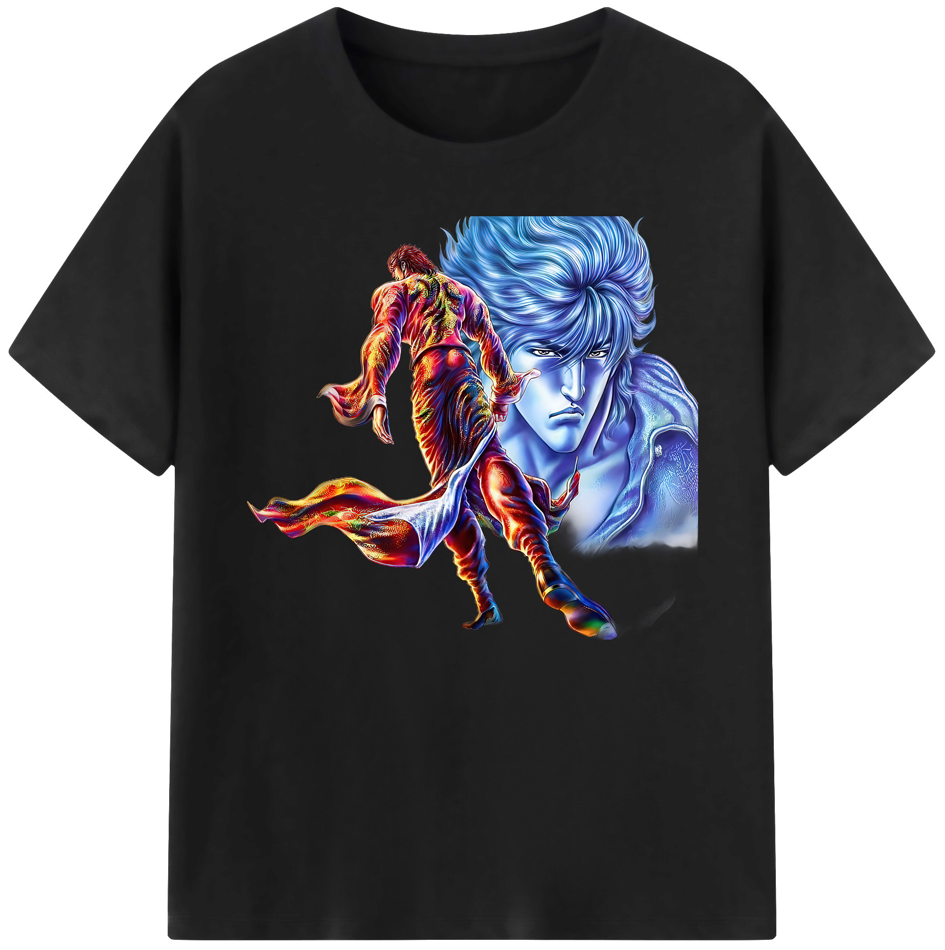 （画像用） 北斗の拳 Fist of the North Star 綿100％ メンズ半袖Tシャツ｜肌触りやわらか＆通気性
