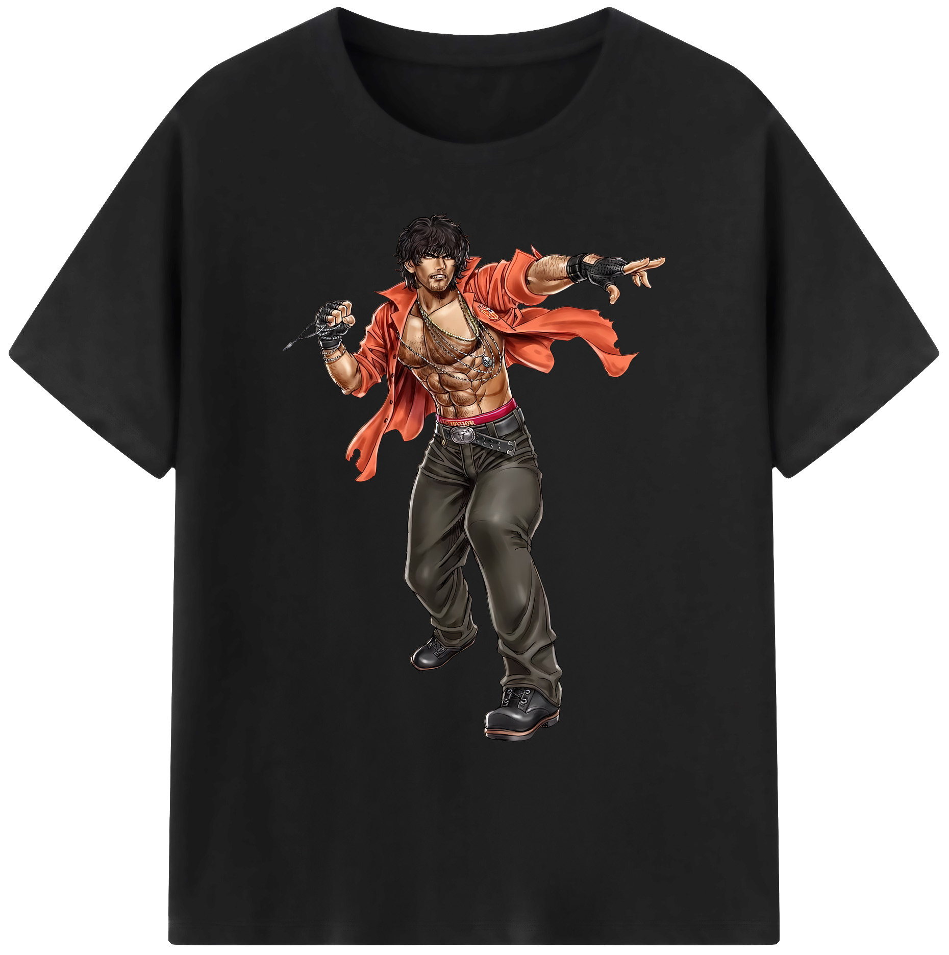 （画像用） 北斗の拳 Fist of the North Star 綿100％ メンズ半袖Tシャツ｜肌触りやわらか＆通気性