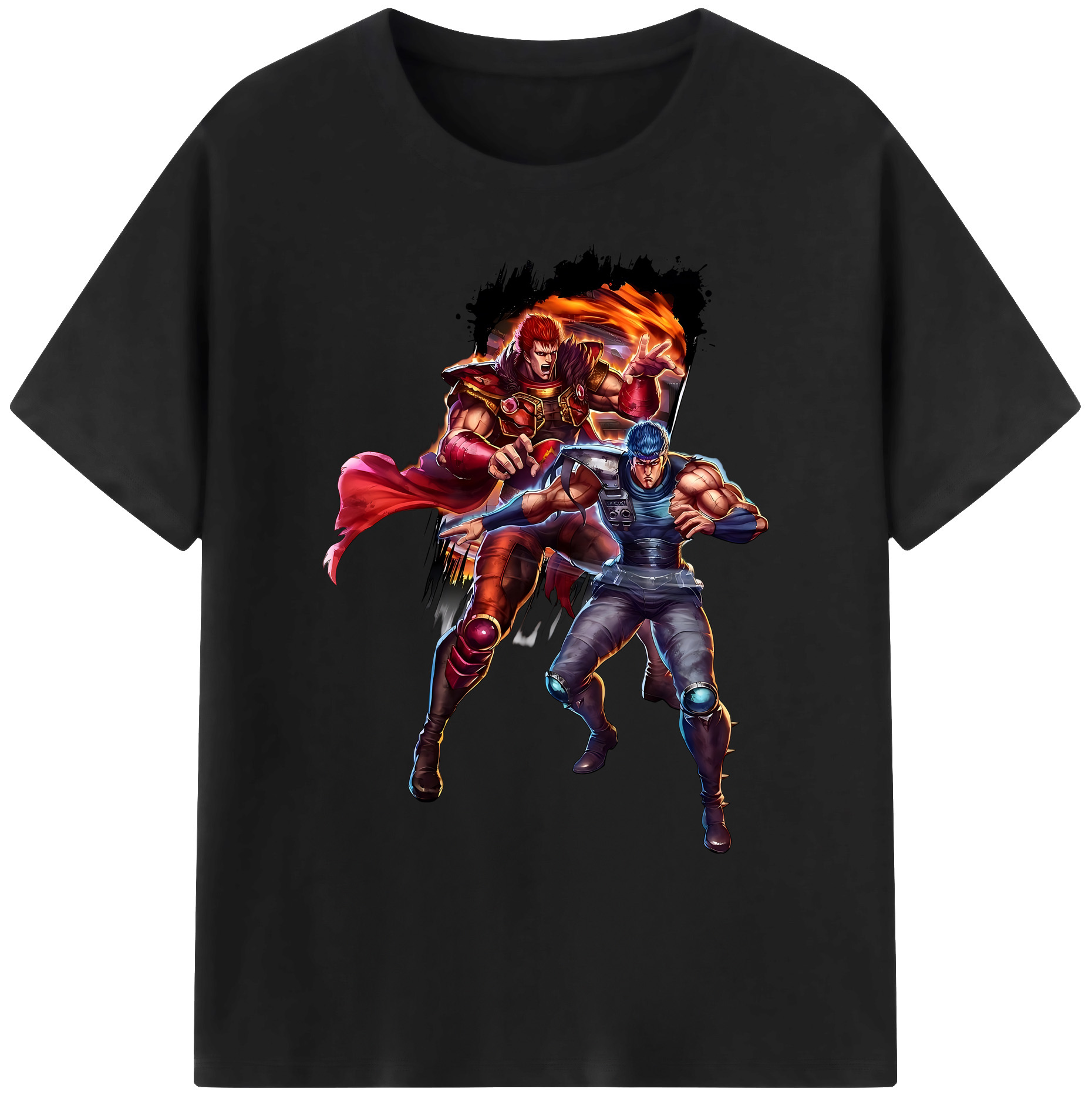 （画像用） 北斗の拳 Fist of the North Star 綿100％ メンズ半袖Tシャツ｜肌触りやわらか＆通気性