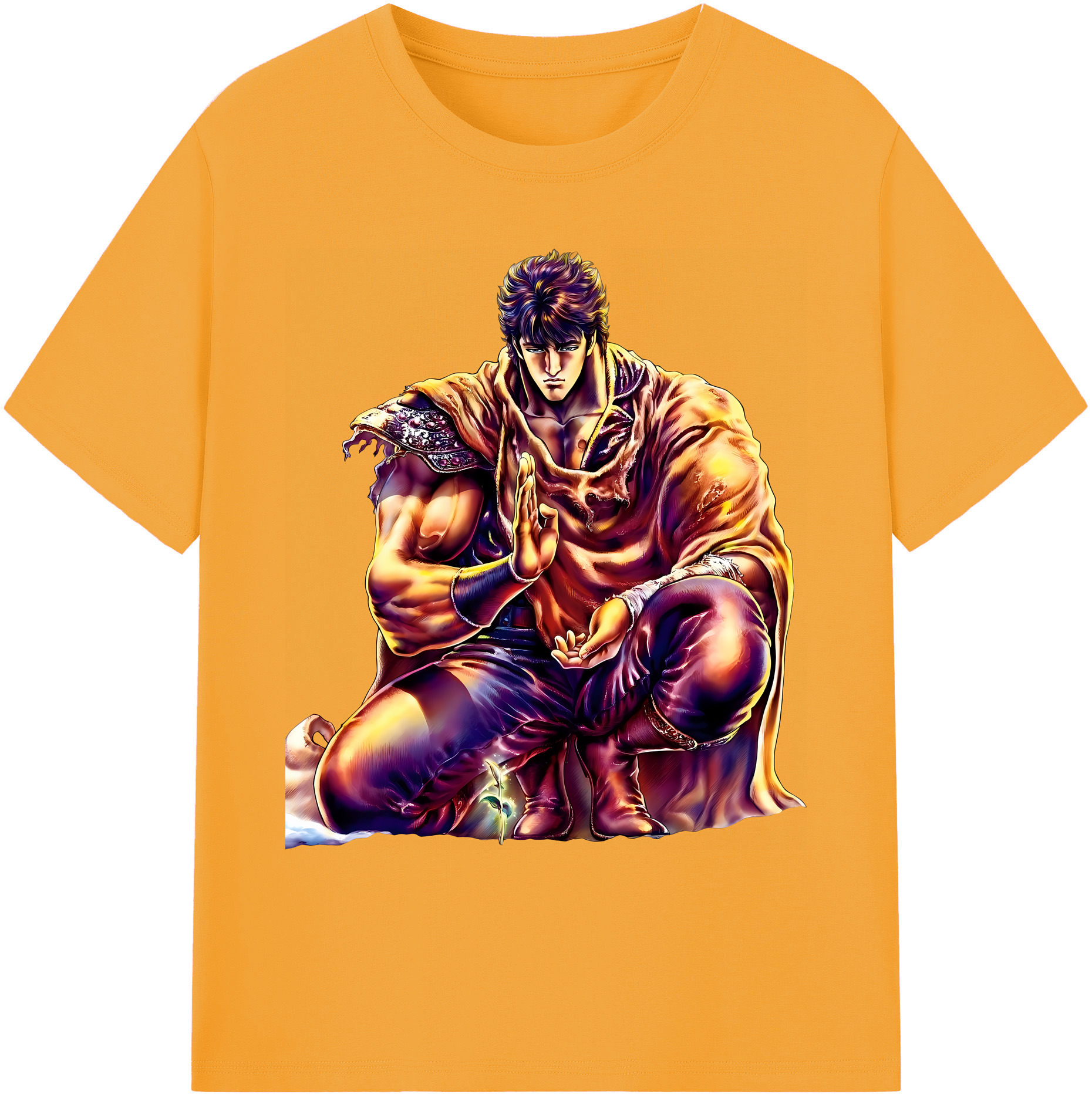 （画像用） 北斗の拳 Fist of the North Star 綿100％ メンズ半袖Tシャツ｜肌触りやわらか＆通気性