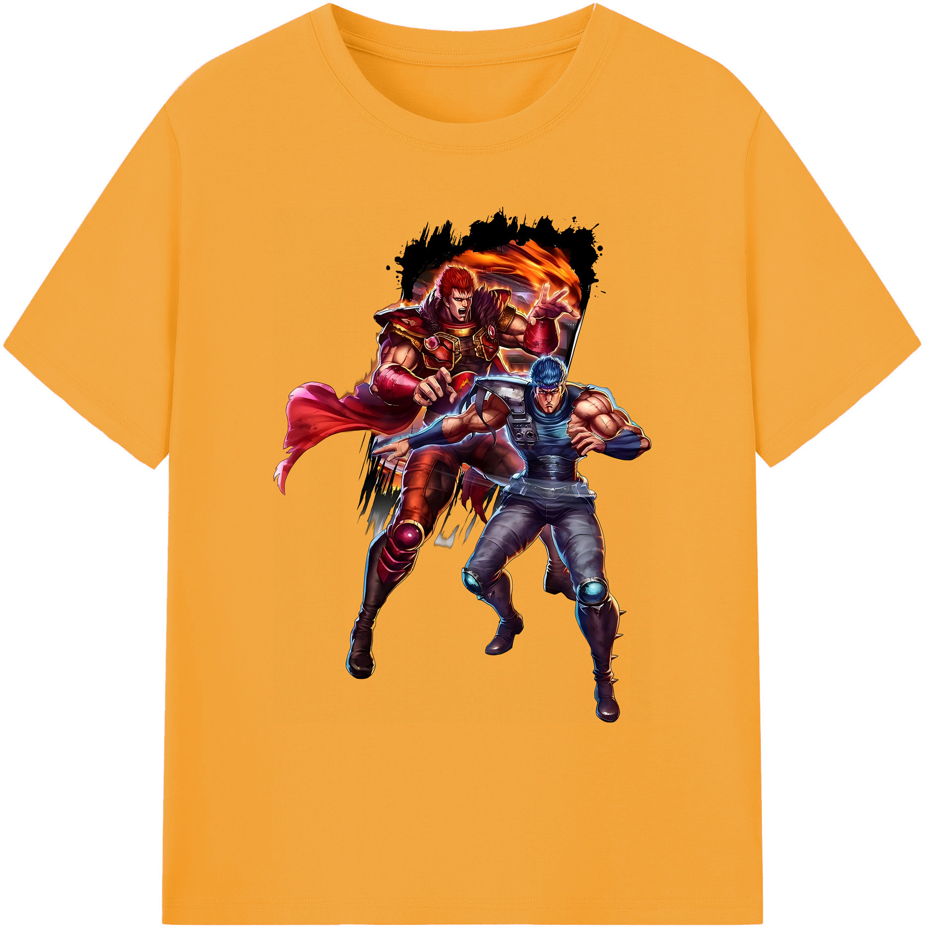 （画像用） 北斗の拳 Fist of the North Star 綿100％ メンズ半袖Tシャツ｜肌触りやわらか＆通気性