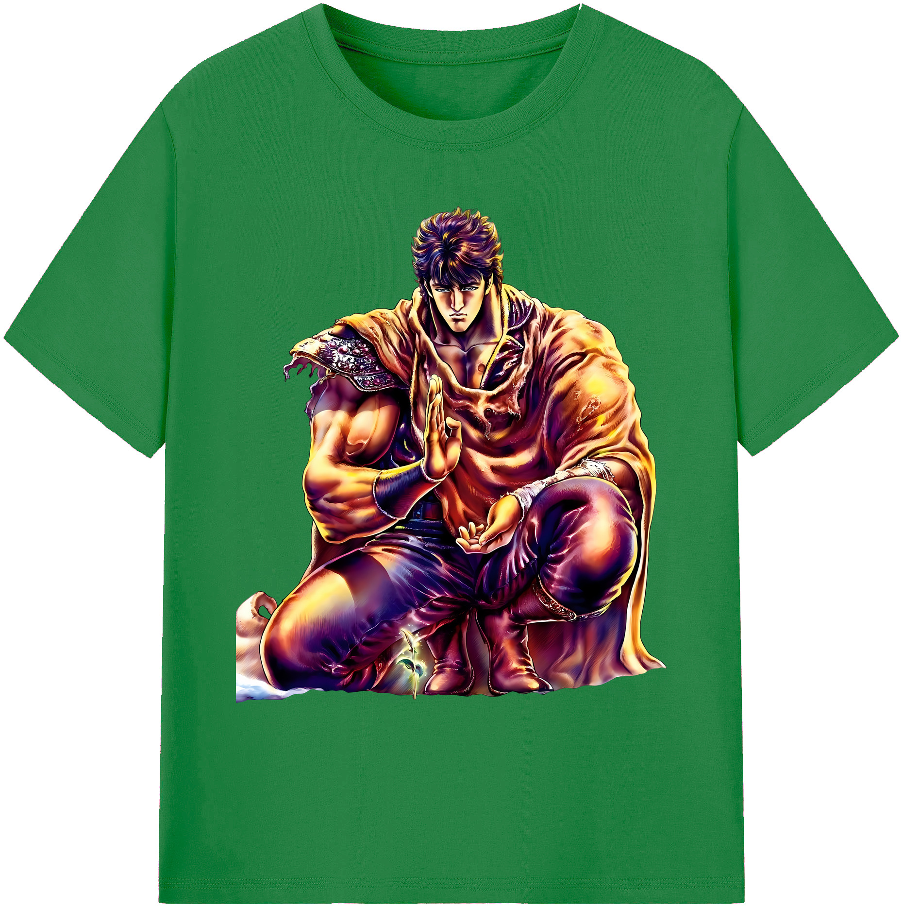 （画像用） 北斗の拳 Fist of the North Star 綿100％ メンズ半袖Tシャツ｜肌触りやわらか＆通気性
