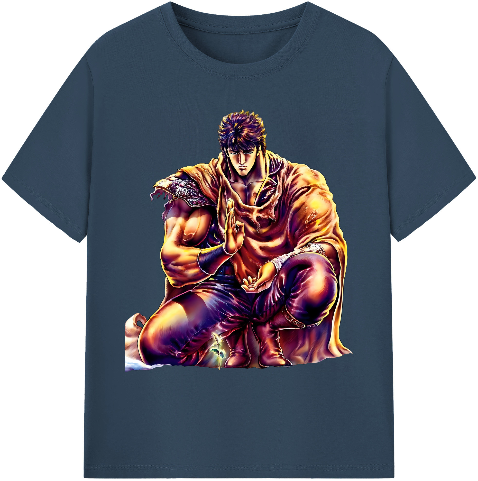 （画像用） 北斗の拳 Fist of the North Star 綿100％ メンズ半袖Tシャツ｜肌触りやわらか＆通気性