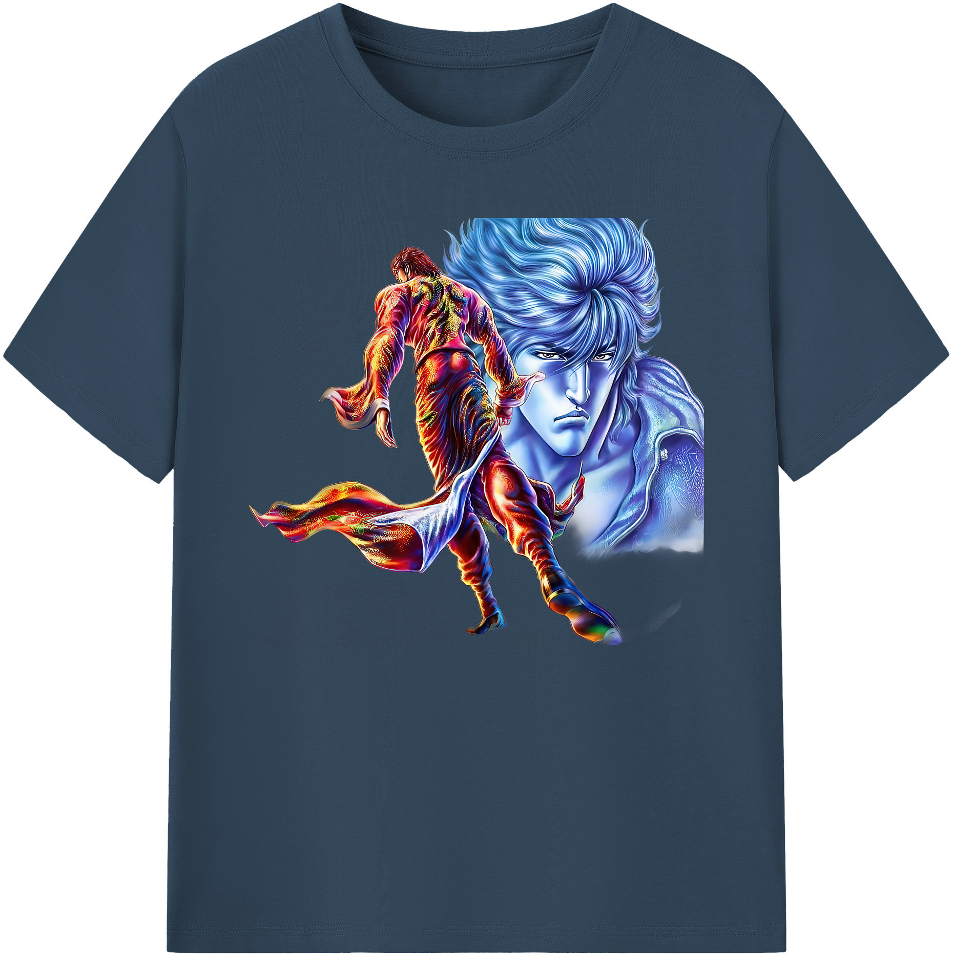 （画像用） 北斗の拳 Fist of the North Star 綿100％ メンズ半袖Tシャツ｜肌触りやわらか＆通気性
