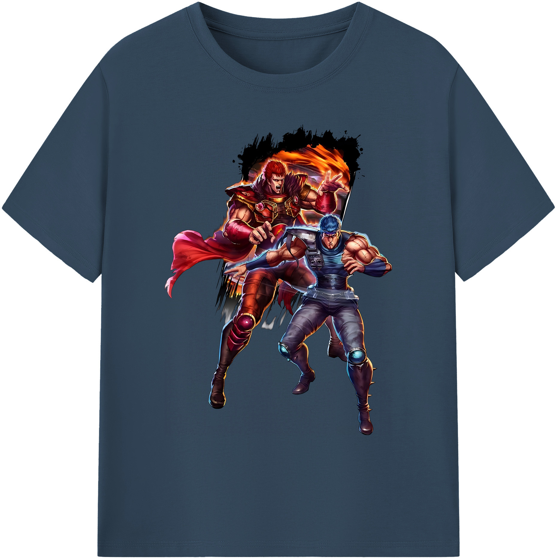 （画像用） 北斗の拳 Fist of the North Star 綿100％ メンズ半袖Tシャツ｜肌触りやわらか＆通気性