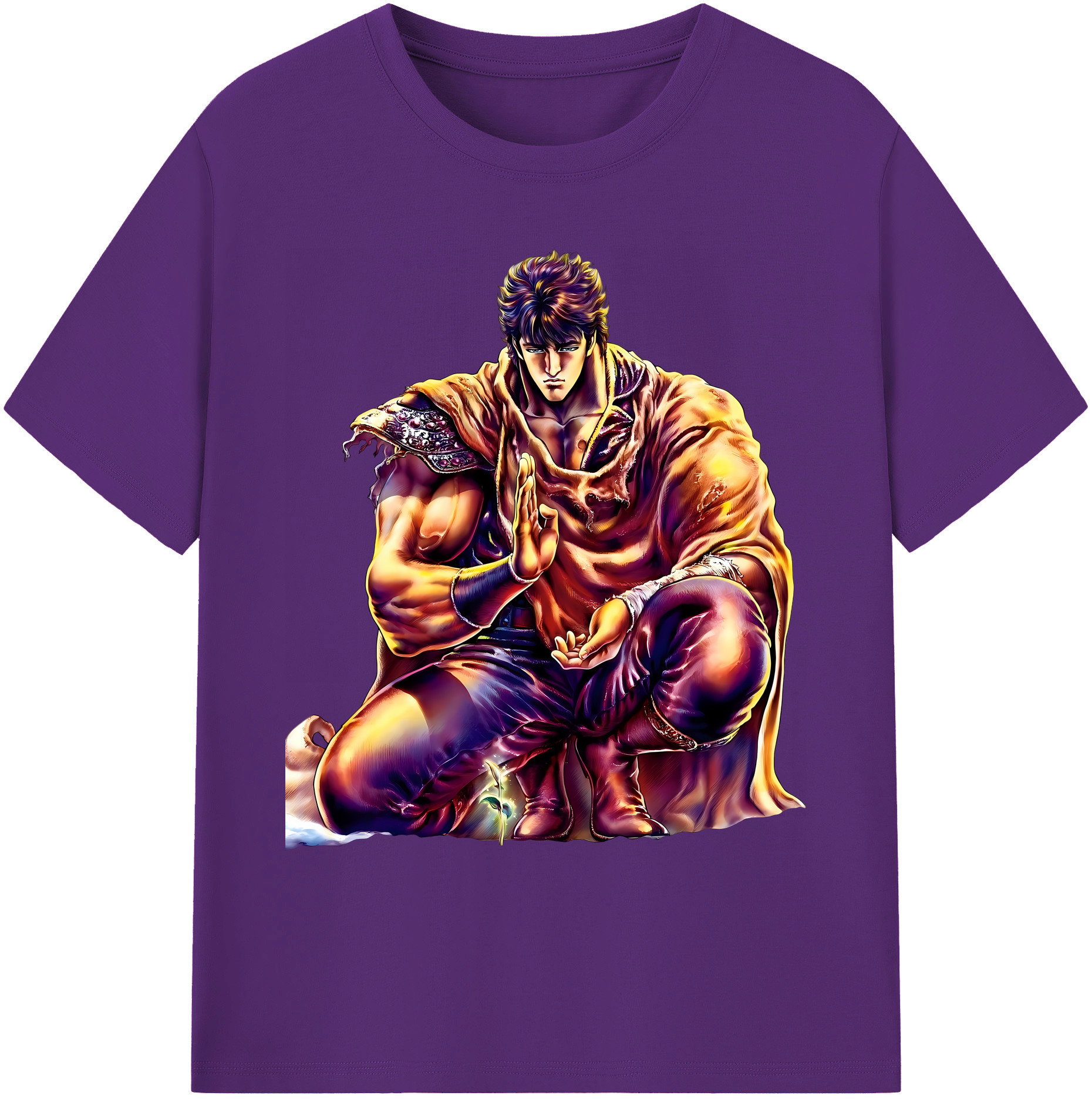 （画像用） 北斗の拳 Fist of the North Star 綿100％ メンズ半袖Tシャツ｜肌触りやわらか＆通気性