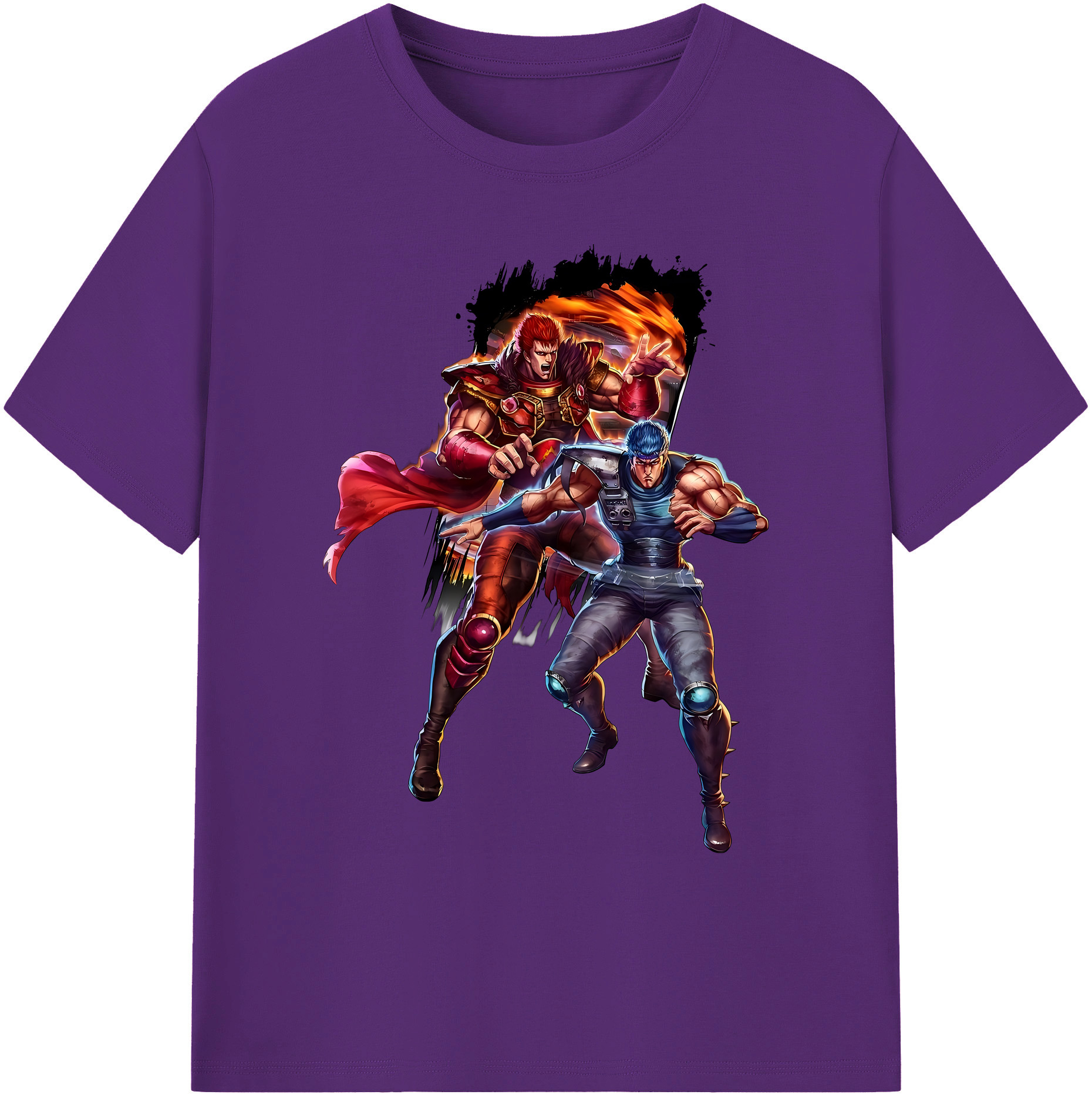 （画像用） 北斗の拳 Fist of the North Star 綿100％ メンズ半袖Tシャツ｜肌触りやわらか＆通気性