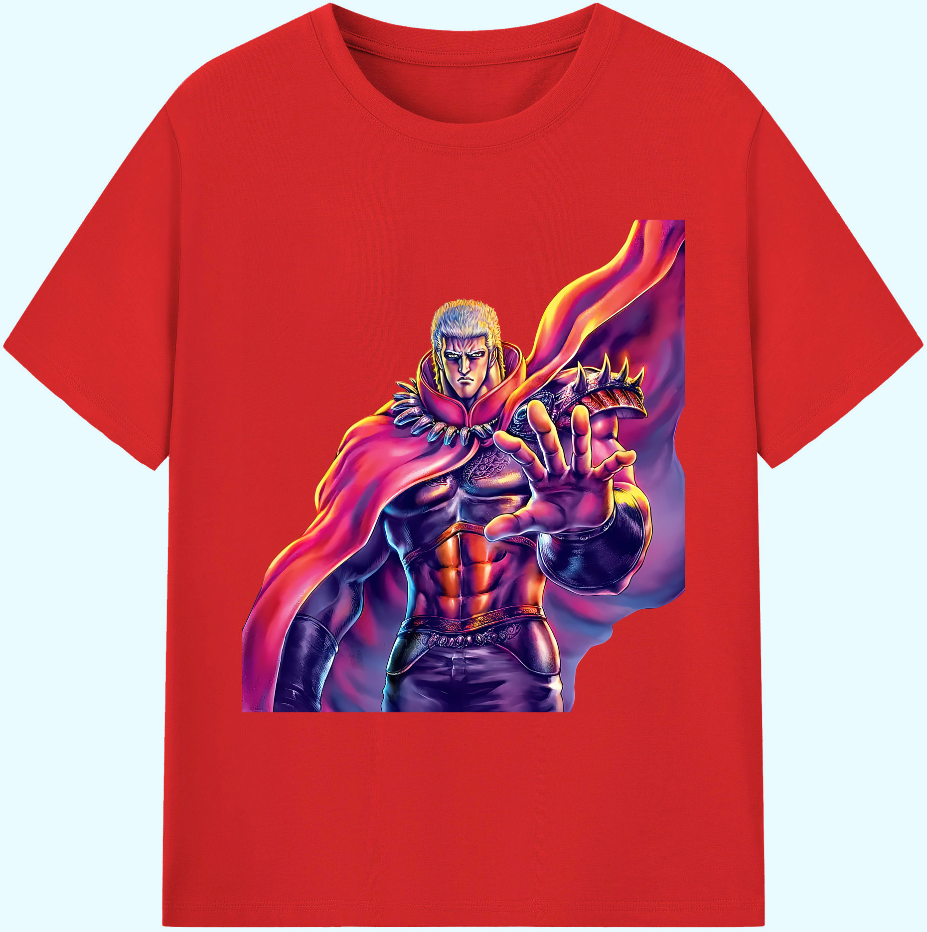 （画像用） 北斗の拳 Fist of the North Star 綿100％ メンズ半袖Tシャツ｜肌触りやわらか＆通気性