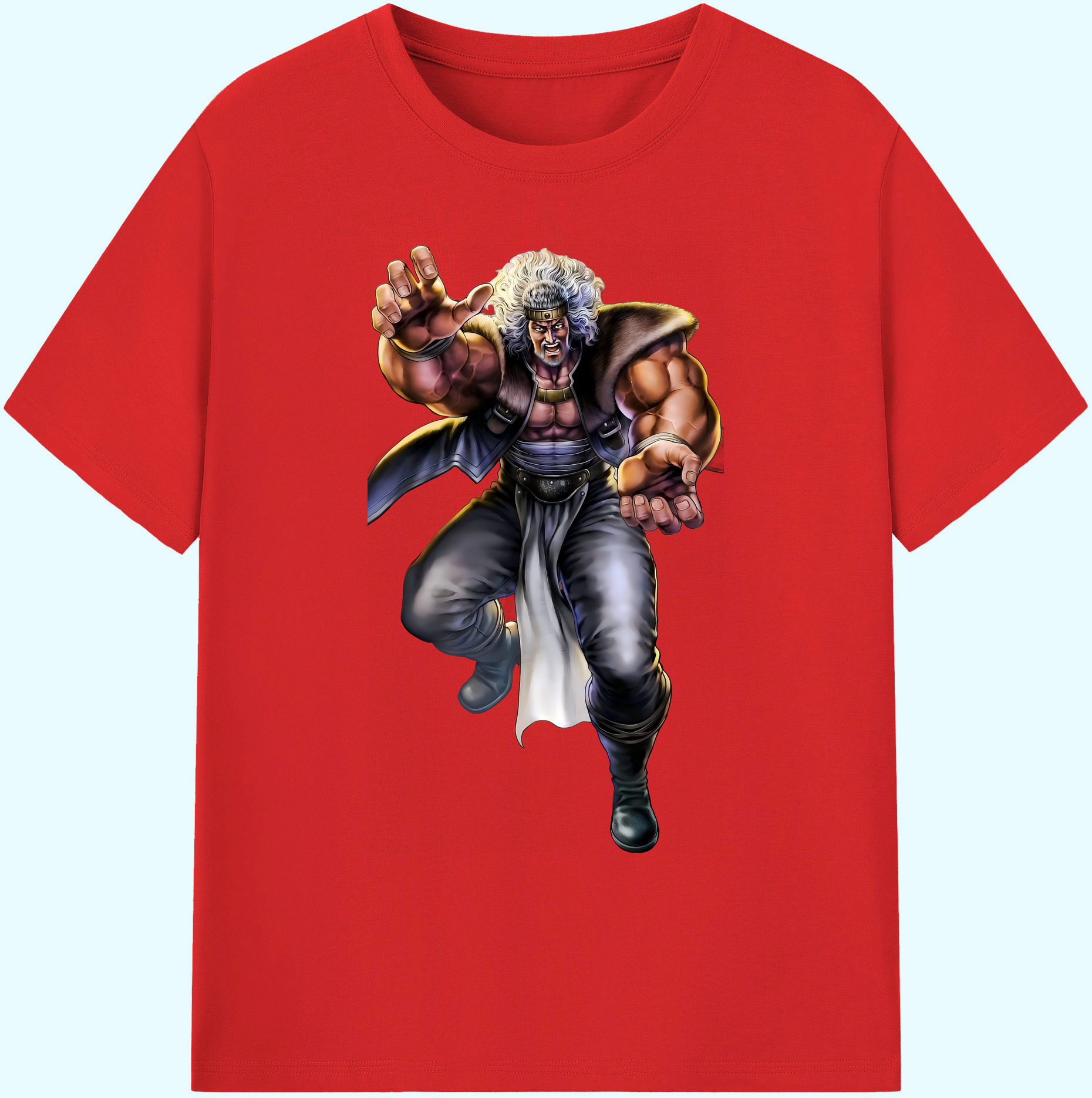 （画像用） 北斗の拳 Fist of the North Star 綿100％ メンズ半袖Tシャツ｜肌触りやわらか＆通気性
