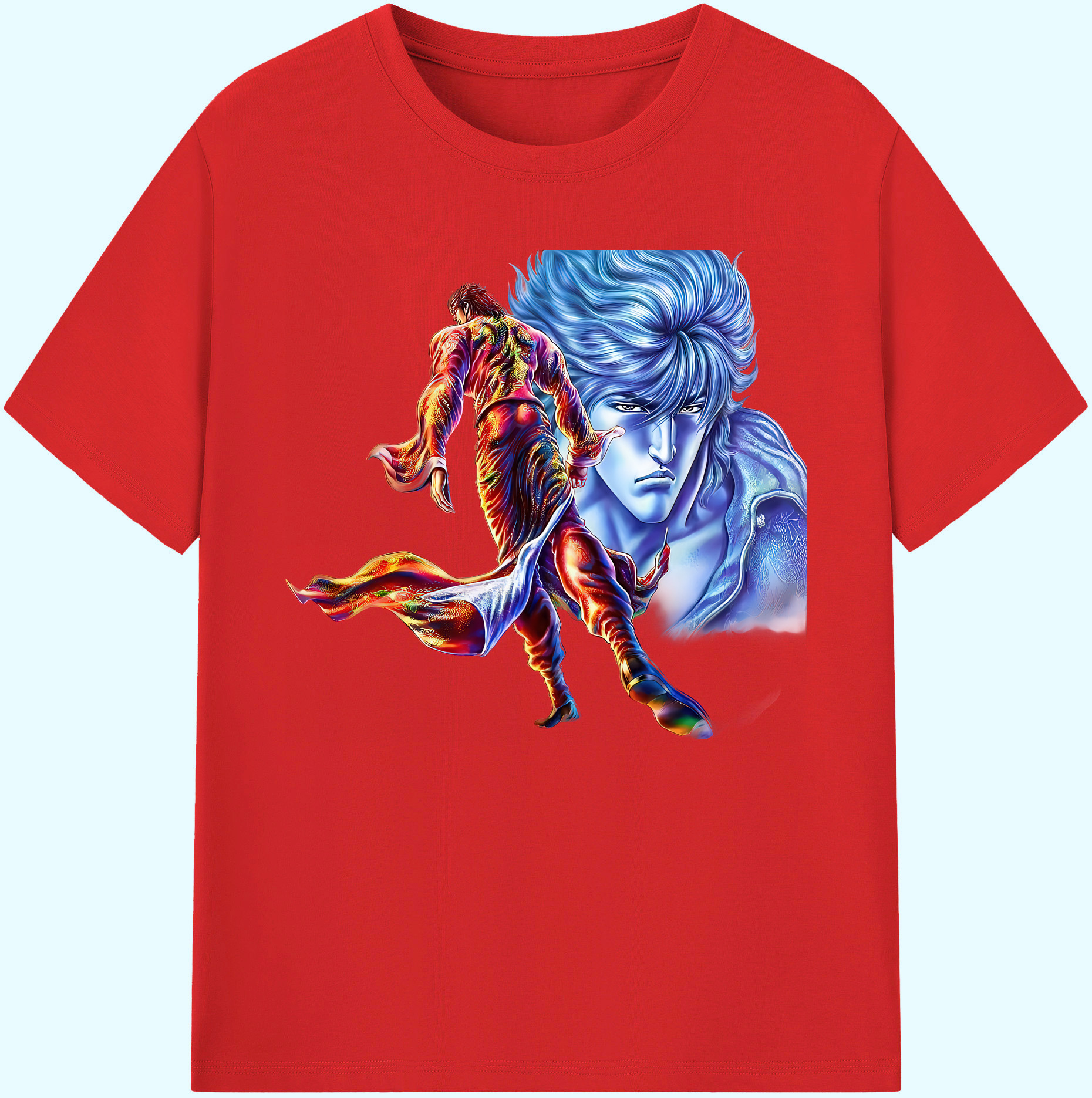 （画像用） 北斗の拳 Fist of the North Star 綿100％ メンズ半袖Tシャツ｜肌触りやわらか＆通気性