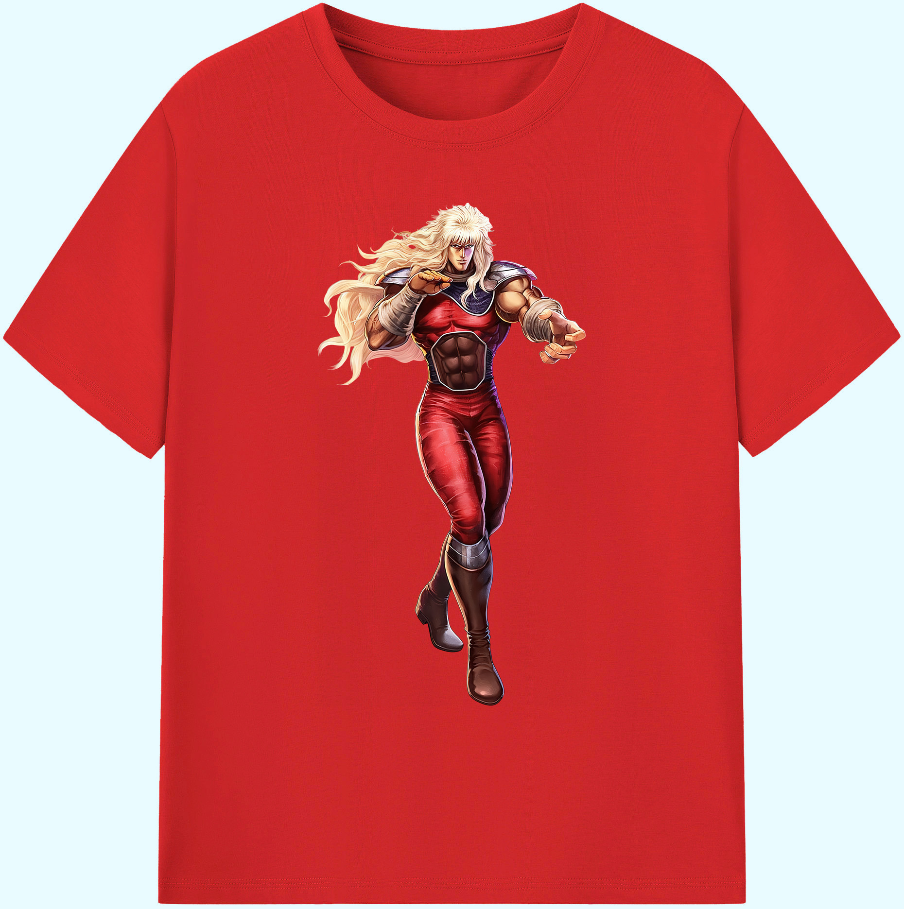 （画像用） 北斗の拳 Fist of the North Star 綿100％ メンズ半袖Tシャツ｜肌触りやわらか＆通気性