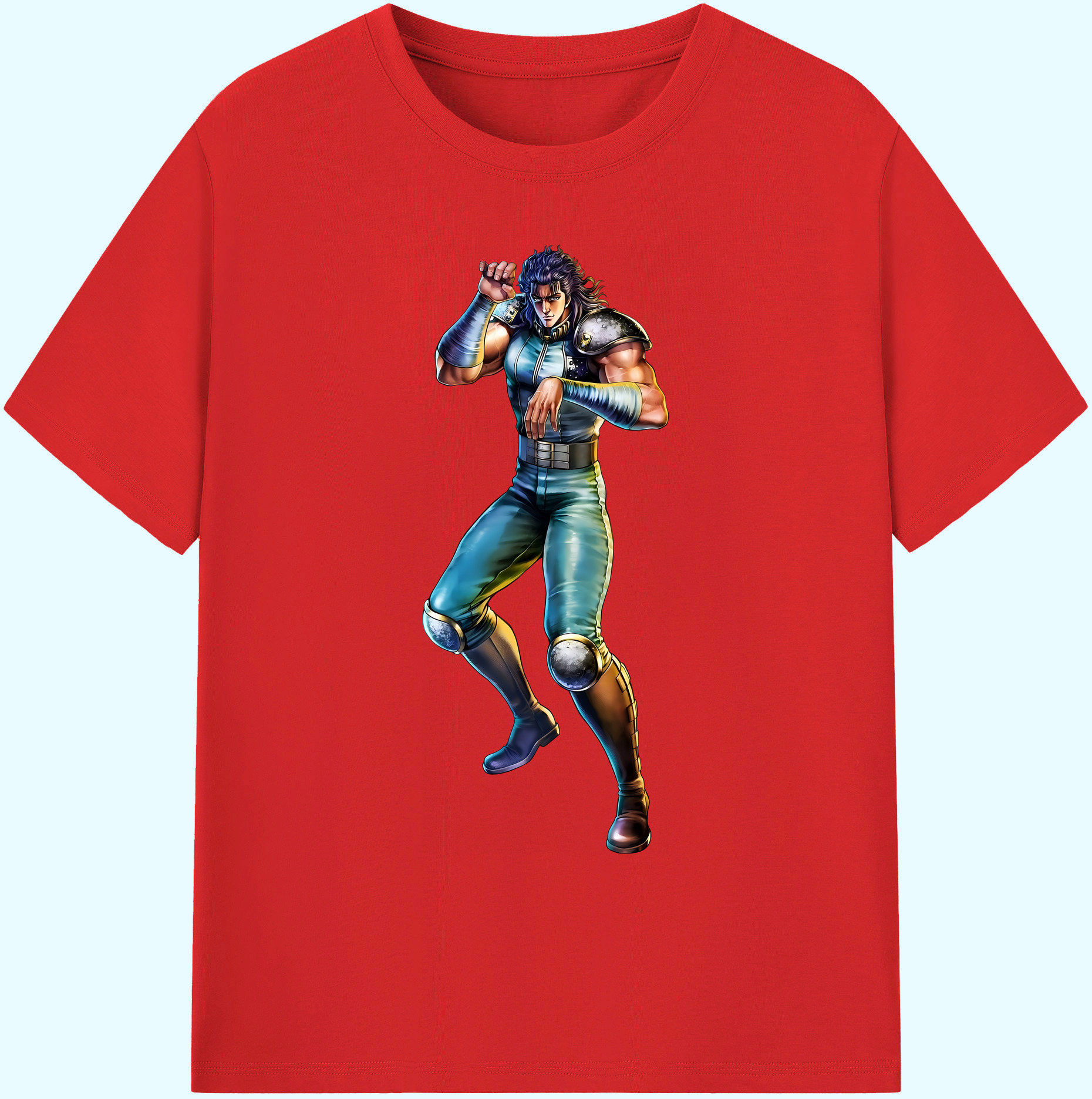 （画像用） 北斗の拳 Fist of the North Star 綿100％ メンズ半袖Tシャツ｜肌触りやわらか＆通気性