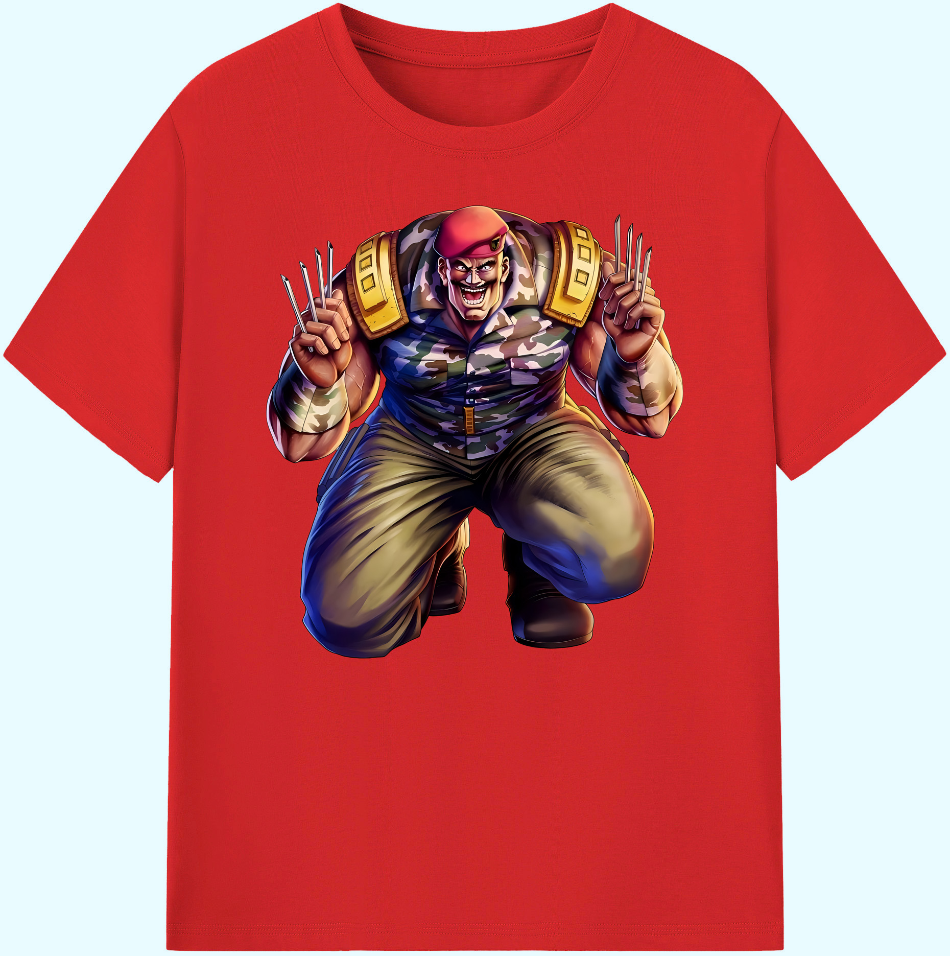 （画像用） 北斗の拳 Fist of the North Star 綿100％ メンズ半袖Tシャツ｜肌触りやわらか＆通気性